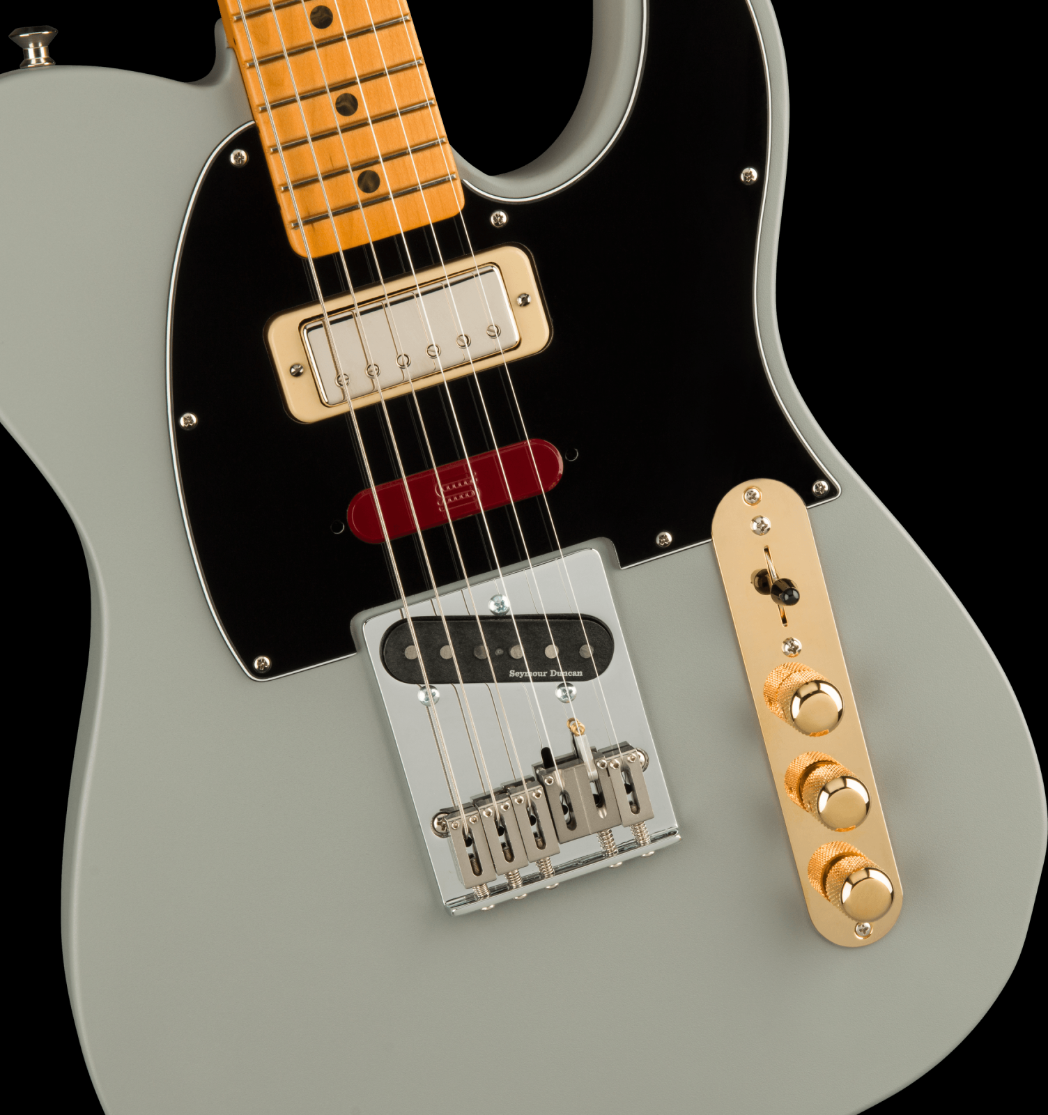 Fender Brent Mason Telecaster, Maple Fingerboard - Primer Gray with Deluxe Black Hardshell Case