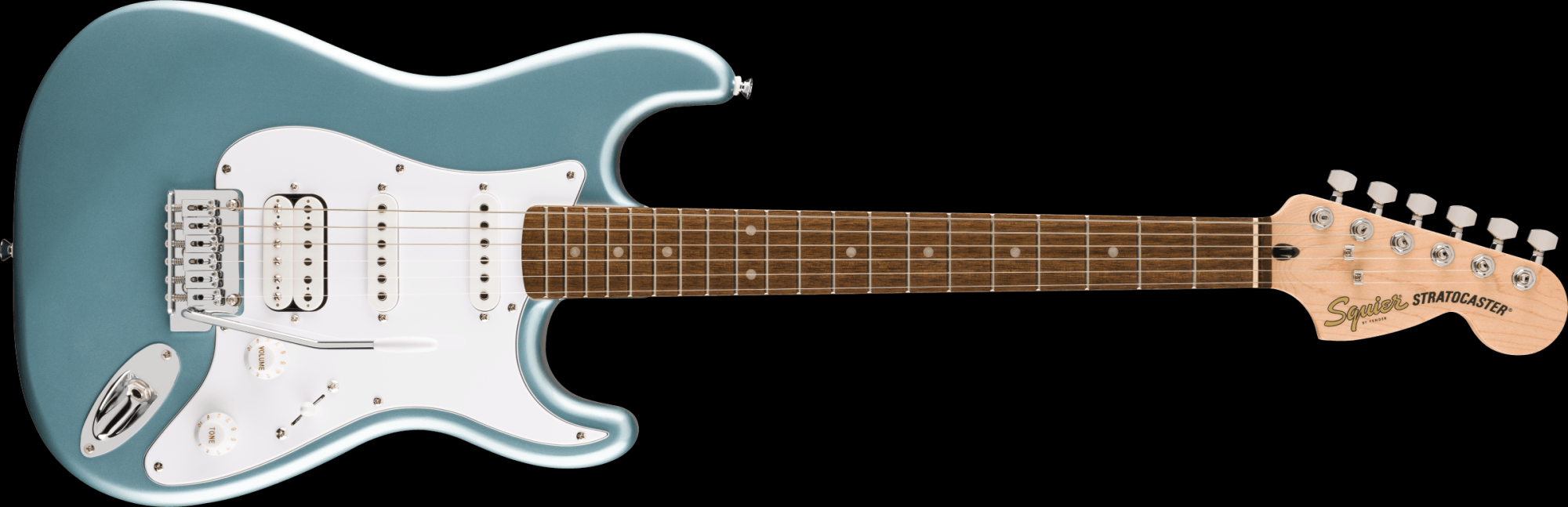 Squier Affinity Series Stratocaster Junior HSS Electric Guitar - Ice Blue Metallic