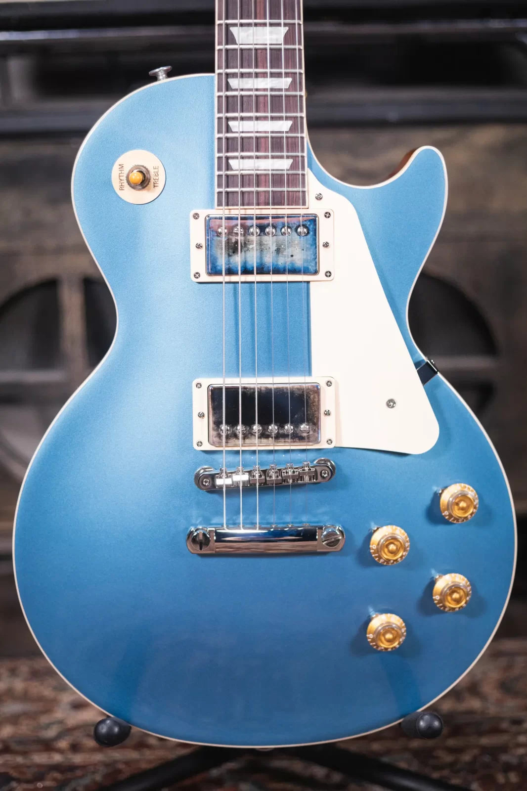 Gibson Les Paul Standard 50s Plain Top - Pelham Blue Top with Hardshell Case - Floor Model