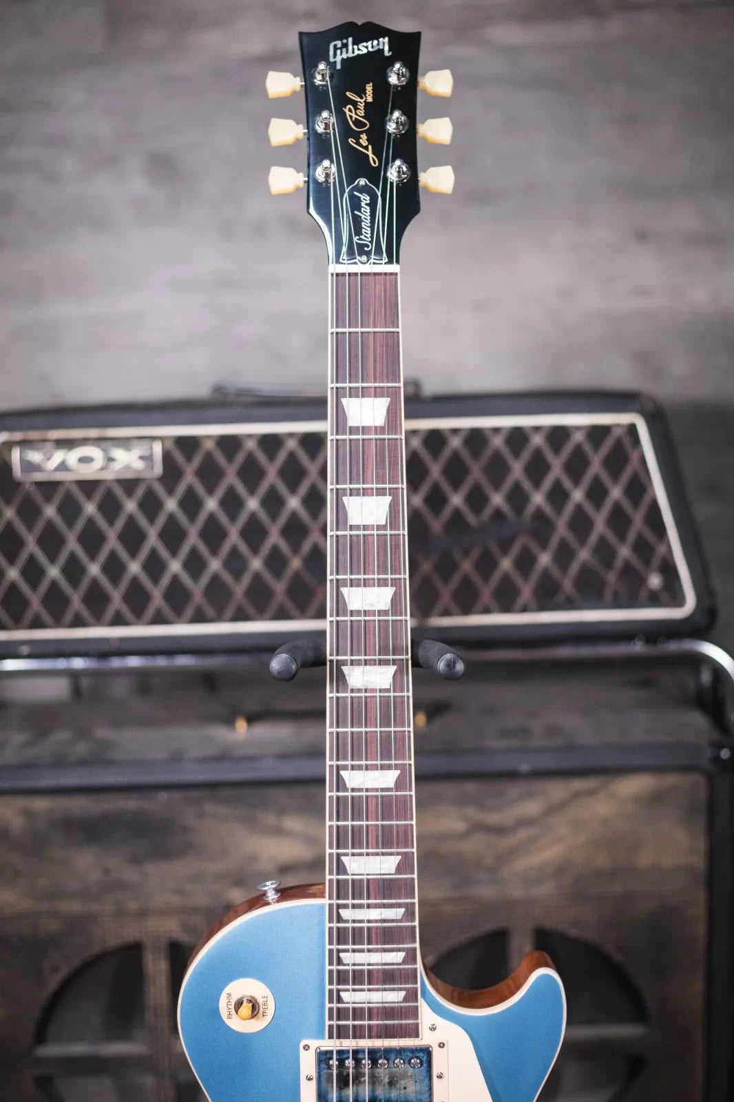 Gibson Les Paul Standard 50s Plain Top - Pelham Blue Top with Hardshell Case - Floor Model