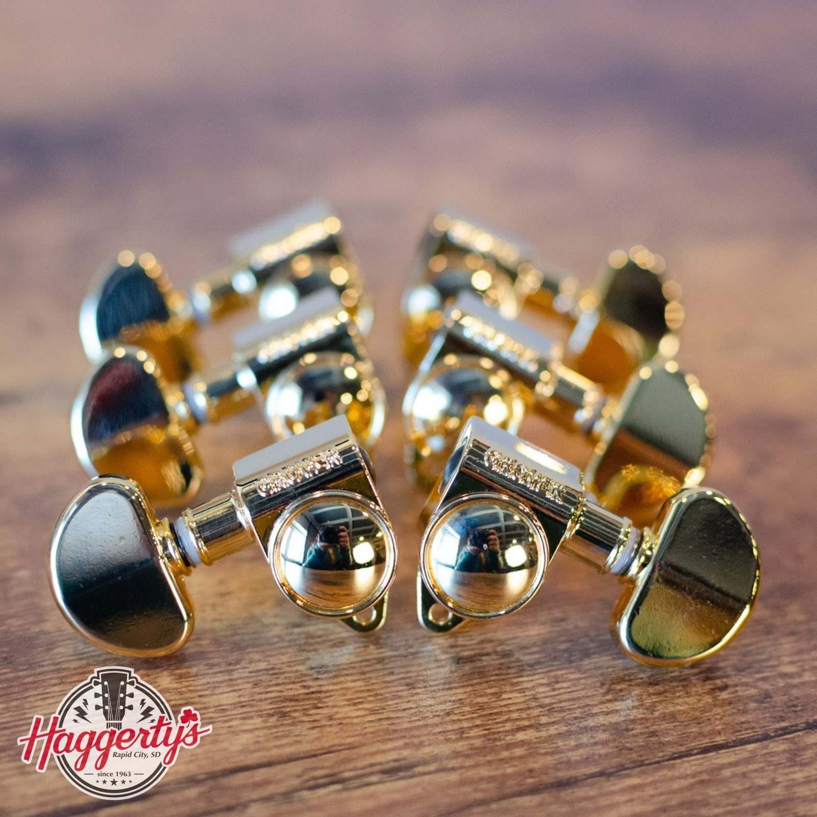 Grover Original Rotomatic Tuning Machines 3 x 3, Gold