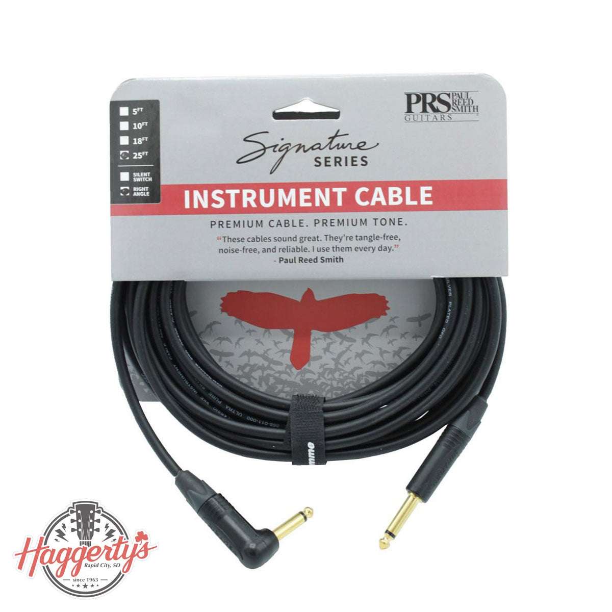 PRS 25ft Signature Instrument Cable Straight/Straight