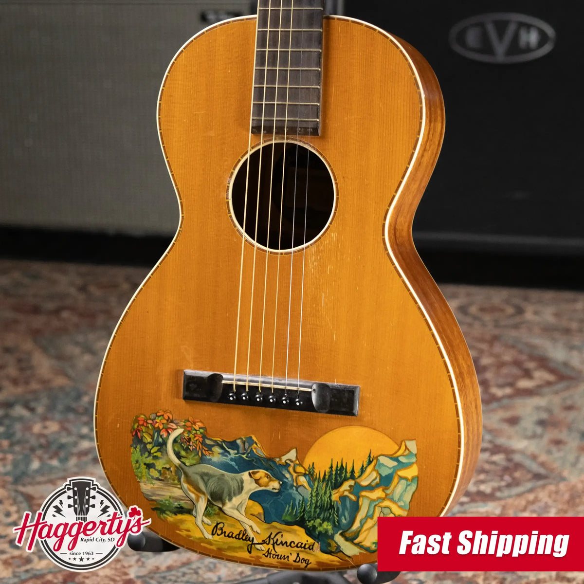 1929-1933 Supertone (Harmony) Bradley Kincaid “Houn' Dog” with Original Hardshell Case