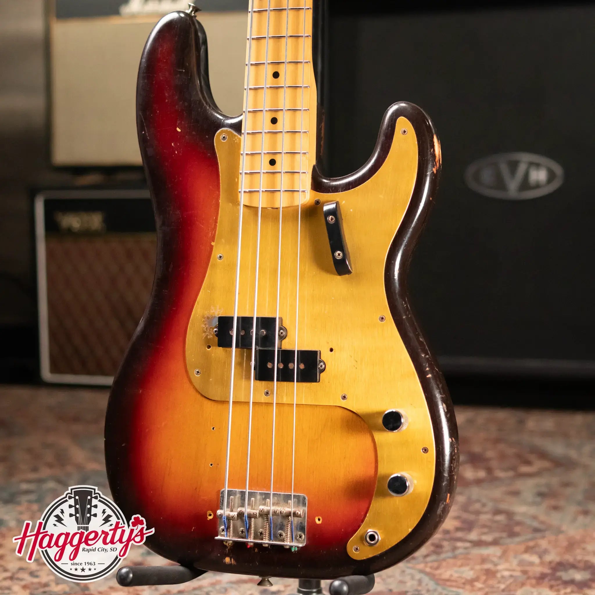 1958 Fender Vintage Precision Bass - 3 Tone Sunburst with Original Hardshell Case - Used