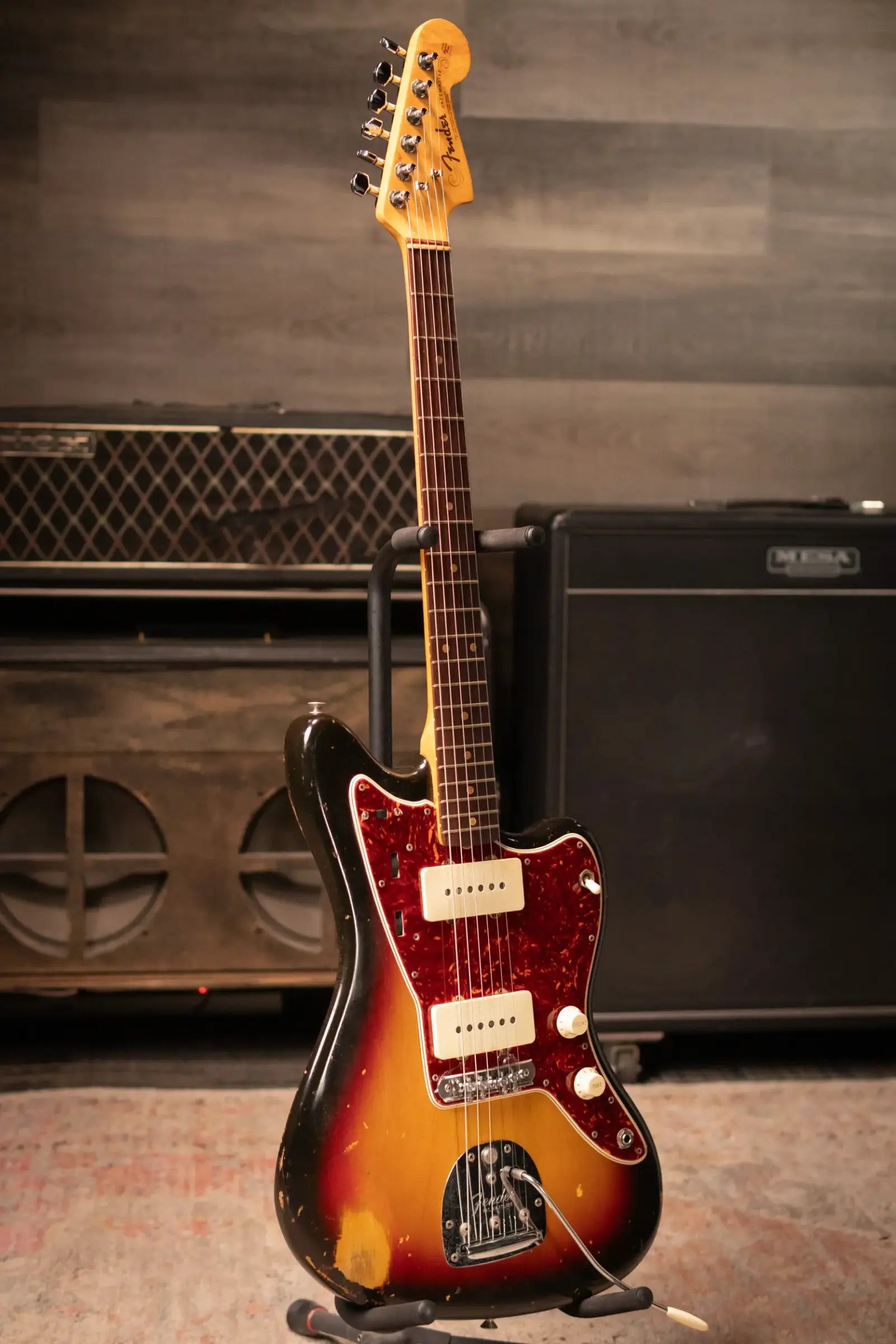 1962 Fender Jazzmaster Electric Guitar - 3-Tone Sunburst with Hardshell Case - Used