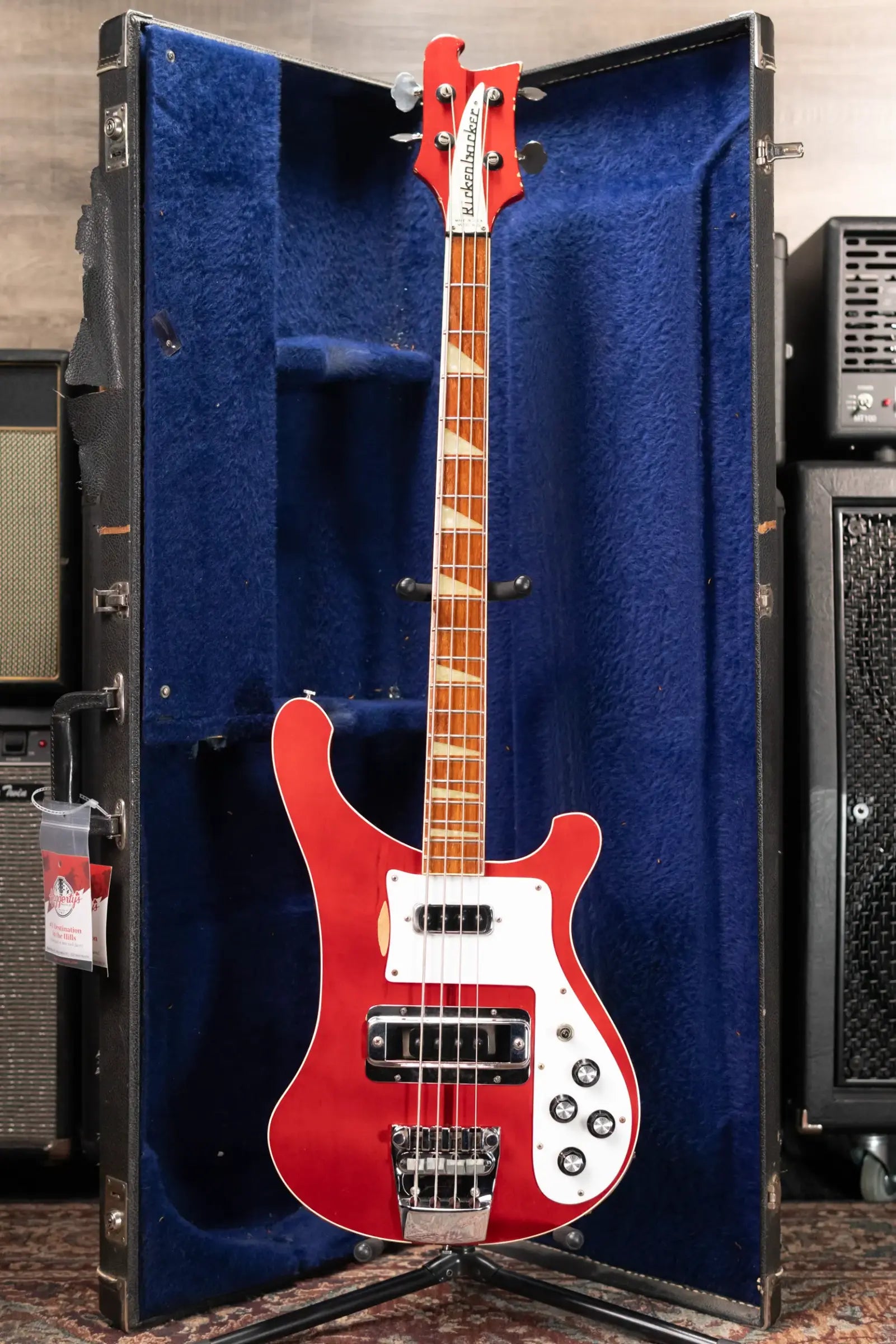 1970's Rickenbacker 4001 Bass Guitar - Burgundy with OHSC