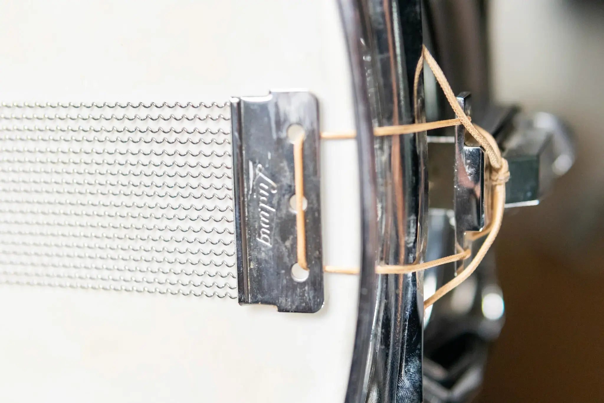 1972 Ludwig Supraphonic Olive/Blue Badge Snare Drum With Vintage Case