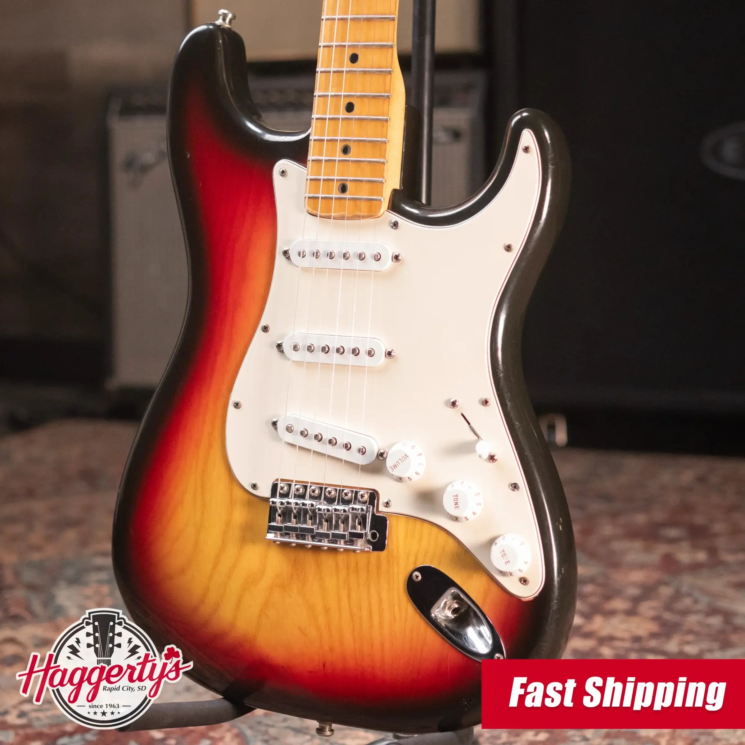 Fender 1979 Stratocaster Electric Guitar - 3-Tone Sunburst with Hardshell Case - Used