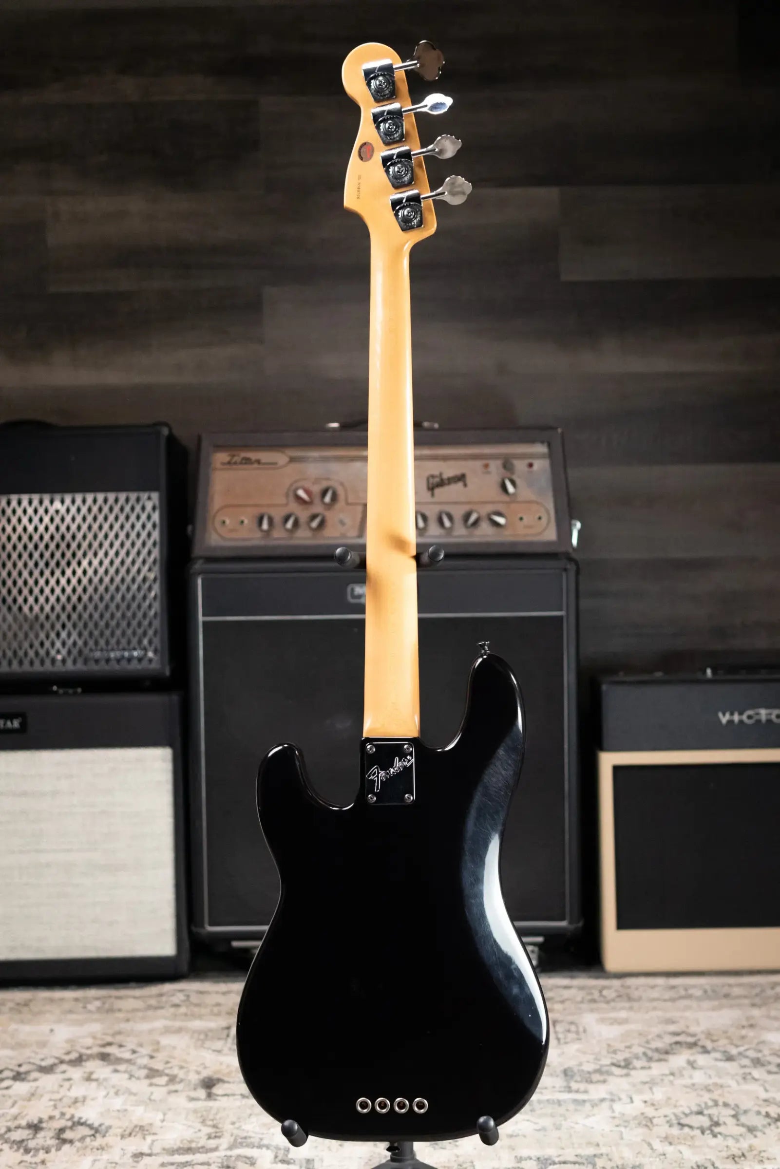 1995 50th Anniversary Fender American Standard Precision Bass with Lollar pickups - Black with Hardshell Case - Used