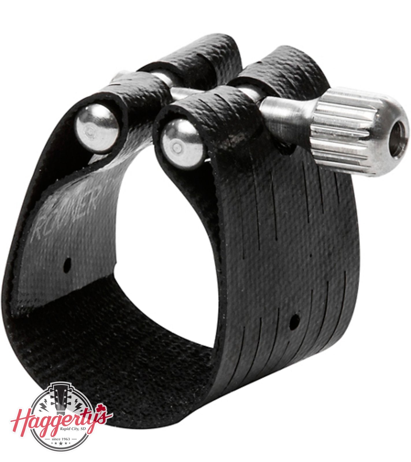 Rovner Dark Ligature, Hard Rubber Style - Alto Sax / Tenor Slim