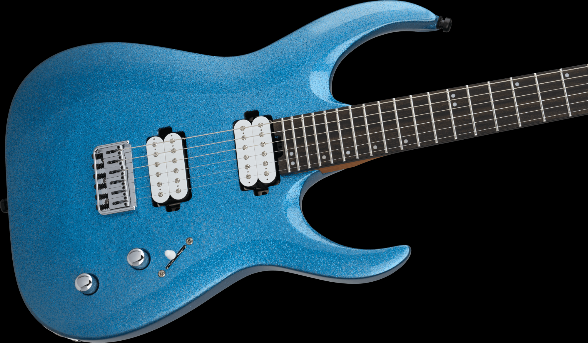 Jackson Pro Series Signature Misha Mansoor Juggernaut HT6, Ebony Fingerboard - Blue Sparkle with Gig Bag