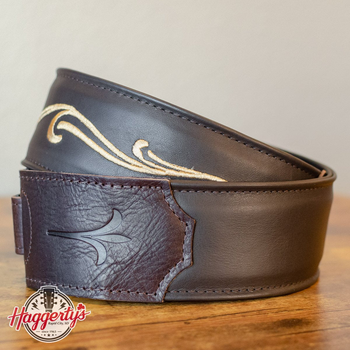 Taylor Spring Vine Strap Koa Series - Chocolate Brown Leather Guitar Strap 2.5" (4124-25)