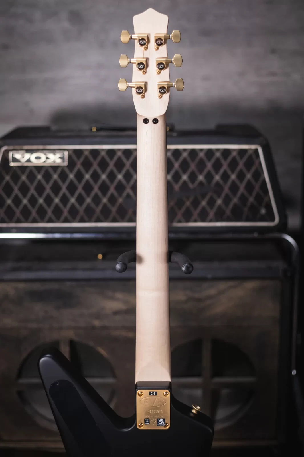 EVH Limited Edition Star, Ebony Fingerboard - Stealth Black with Gold Hardware and Star/Shark Economy Gig Bag - Floor Model