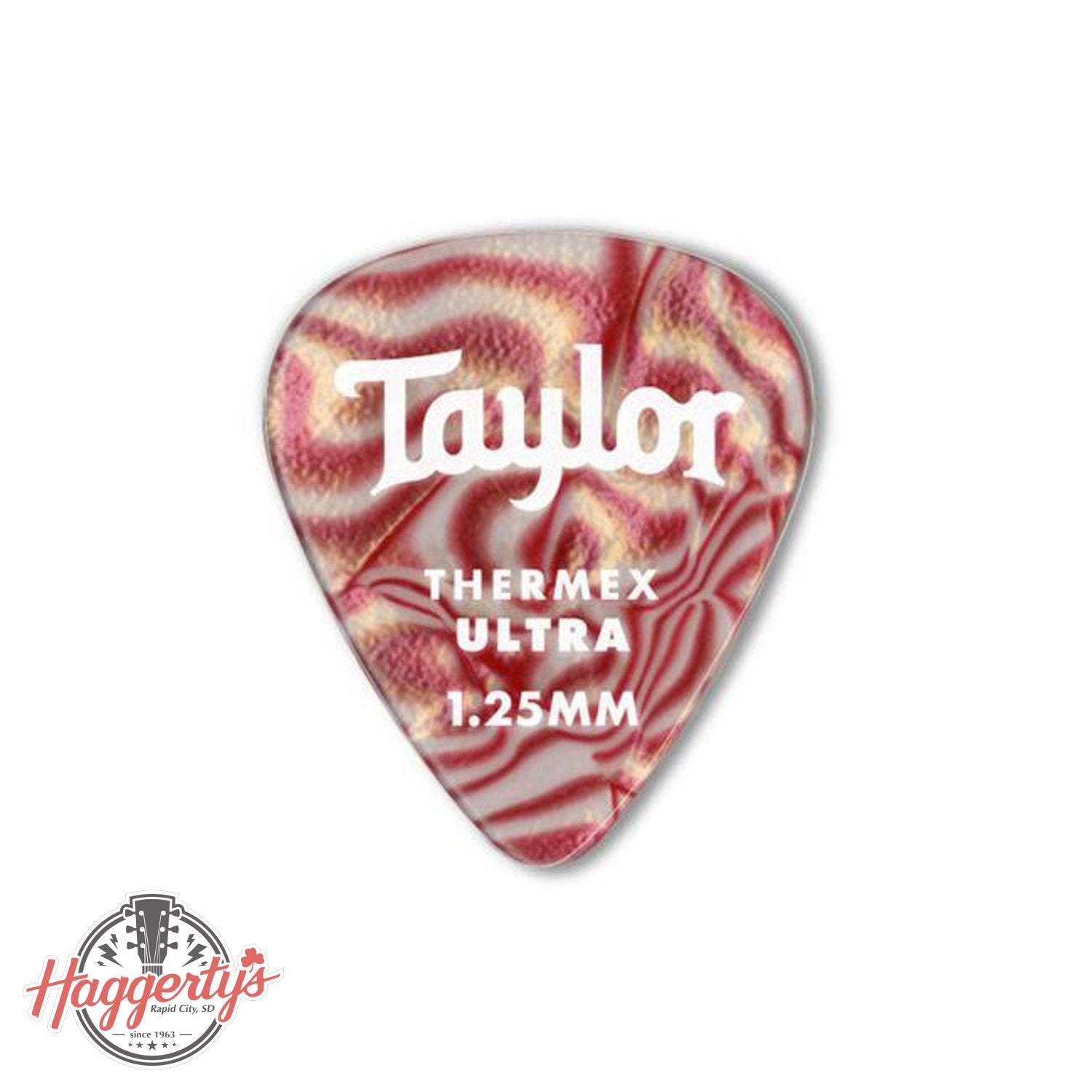 Taylor Premium Darktone 351 Thermex Ultra Picks Ruby Swirl 1.25mm 6-Pack