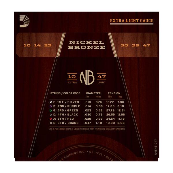 D'Addario NB1047 Acoustic String Set .010-.047