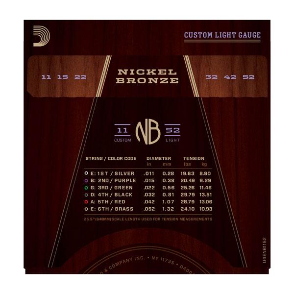 D'Addario NB1152 Acoustic String Set .011-.052