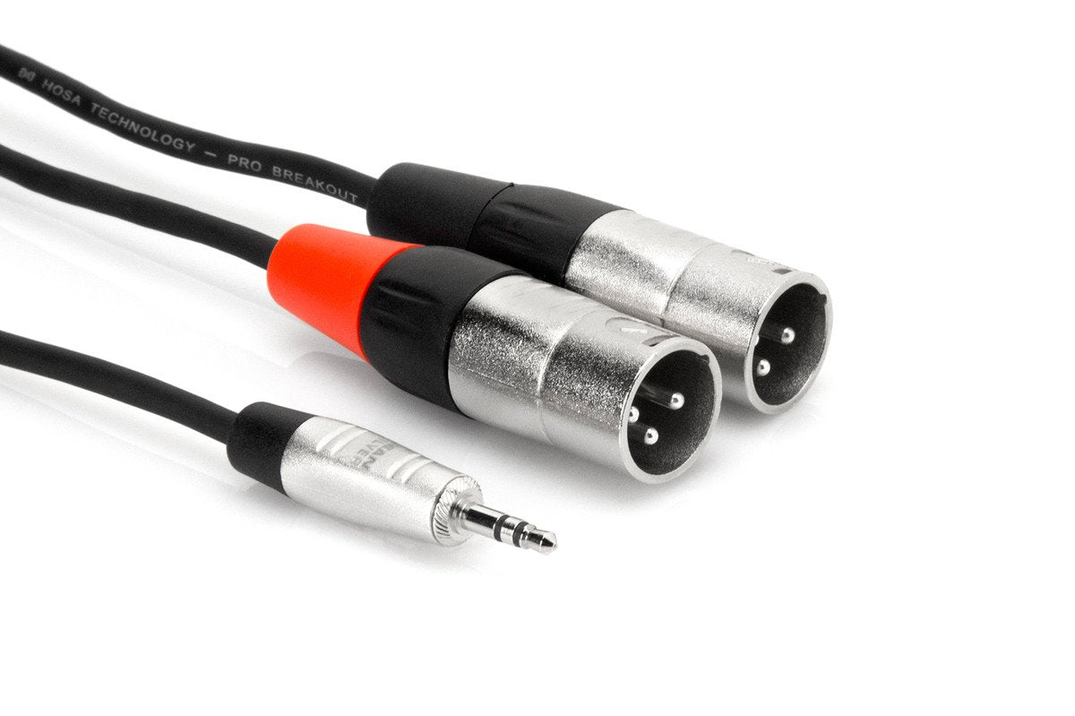 Hosa HMX-006Y Pro Stereo Breakout REAN 3.5 mm TRS to Dual XLR3M 6 ft