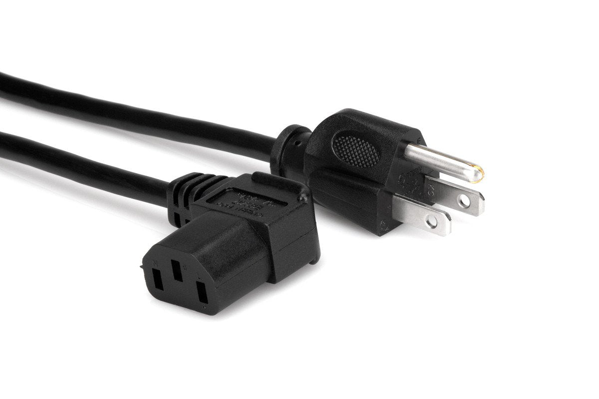 Hosa PWC-148R Right Angle IEC Power Cable 8 ft.