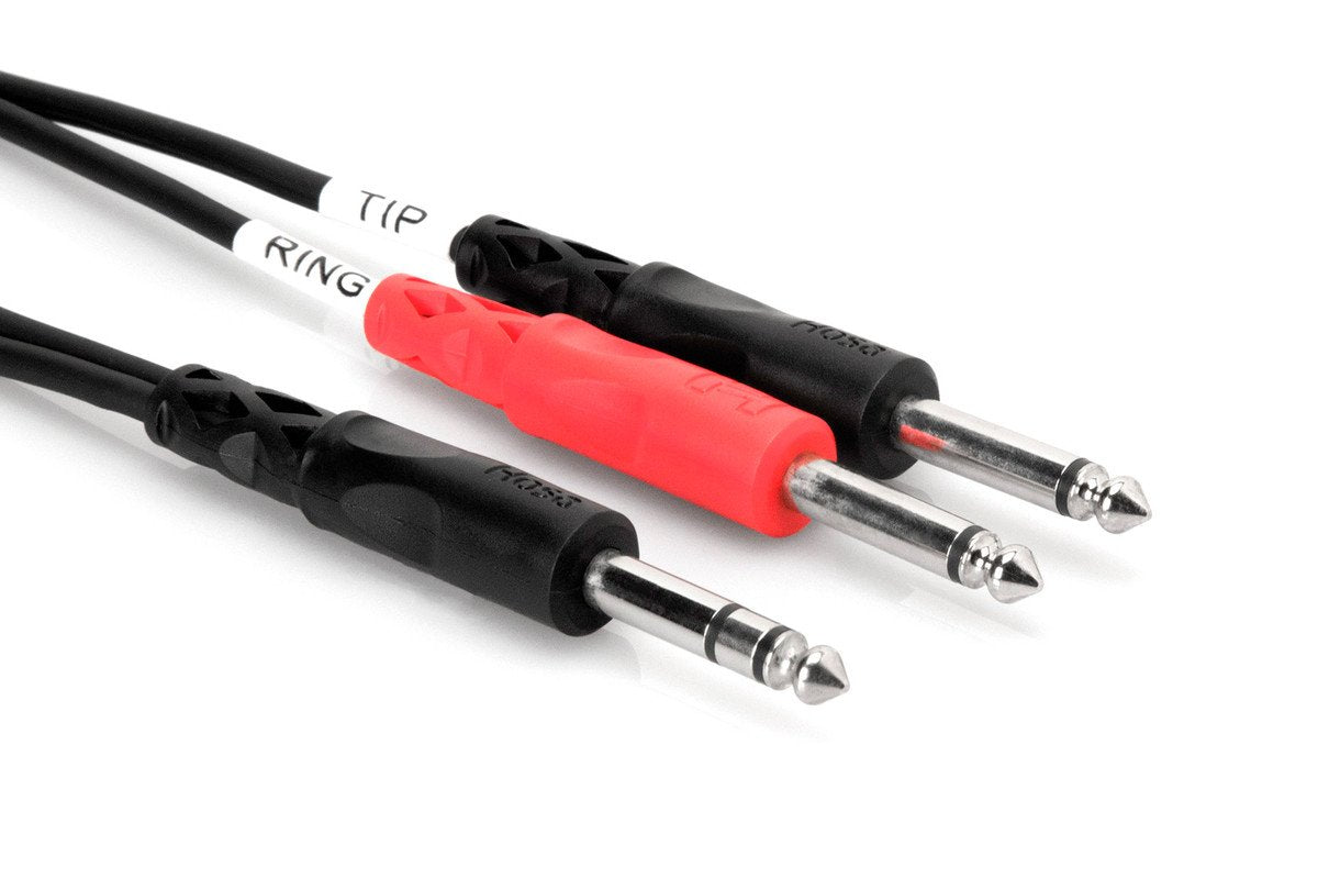 Hosa STP-202 1/4" TRS to Dual 1/4" 2m