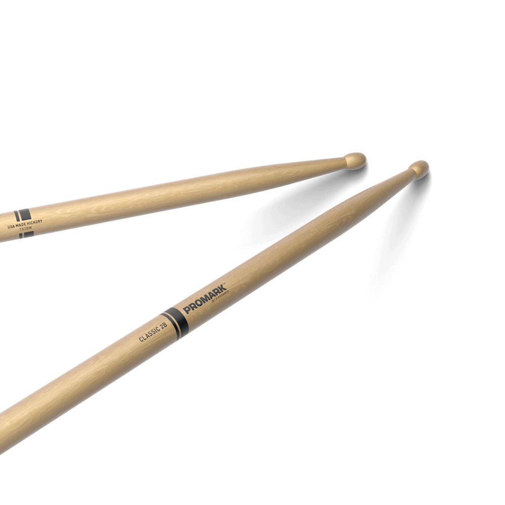 Promark Hickory 2B Wood Tip Drum Sticks