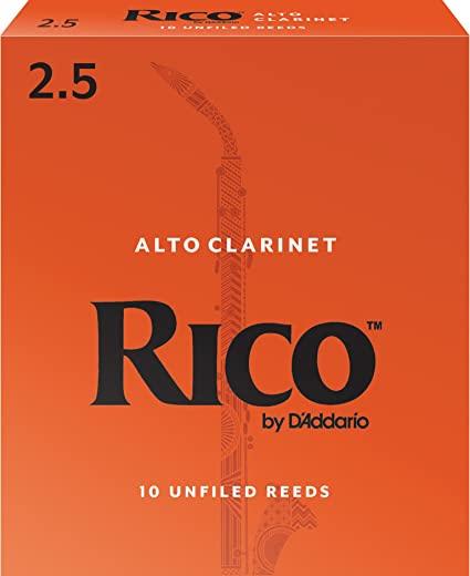 Rico Alto Clarinet Reeds Strength 2.5 10 Box