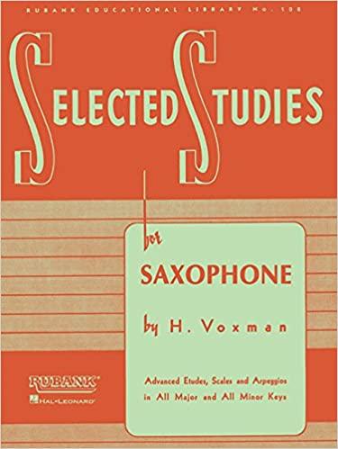 Selected Studies for Saxophone Book Hal Leonard Publishing