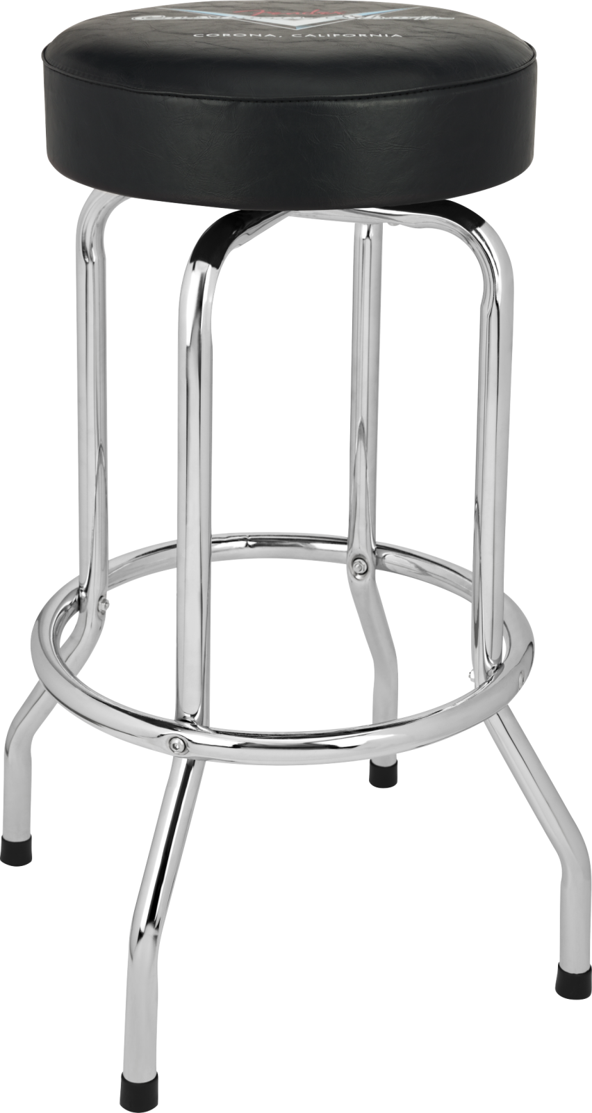 Fender Custom Shop Chevron Logo Barstool - Black/Chrome, 30"