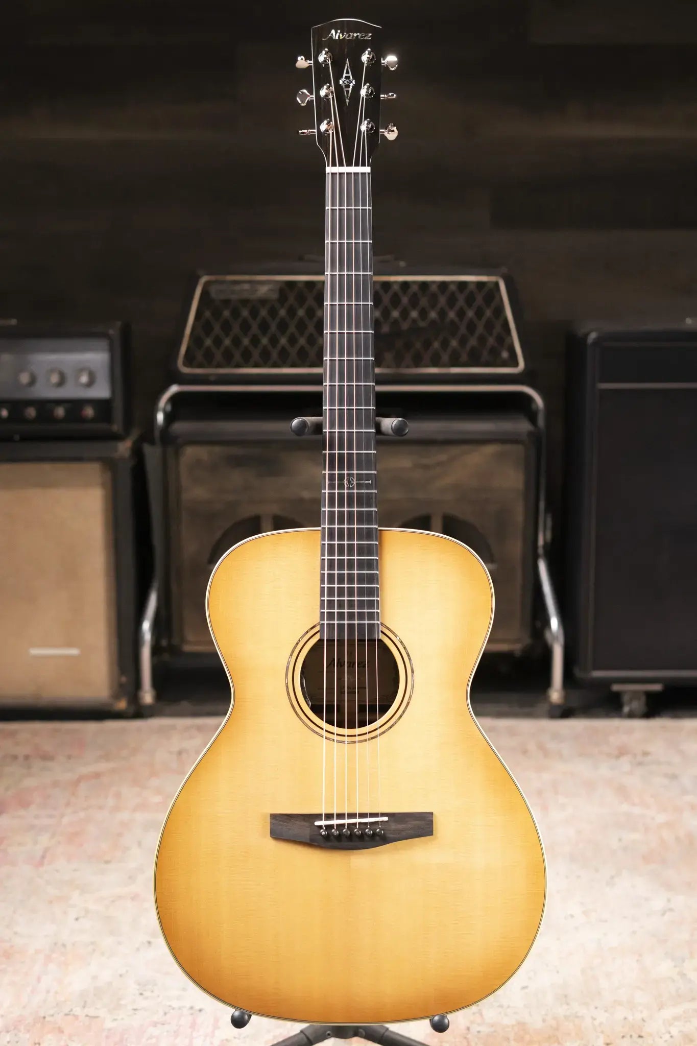 Alvarez LF70e Laureate Folk/OM Acoustic/Electric Guitar - Daybreak with Softshell Case