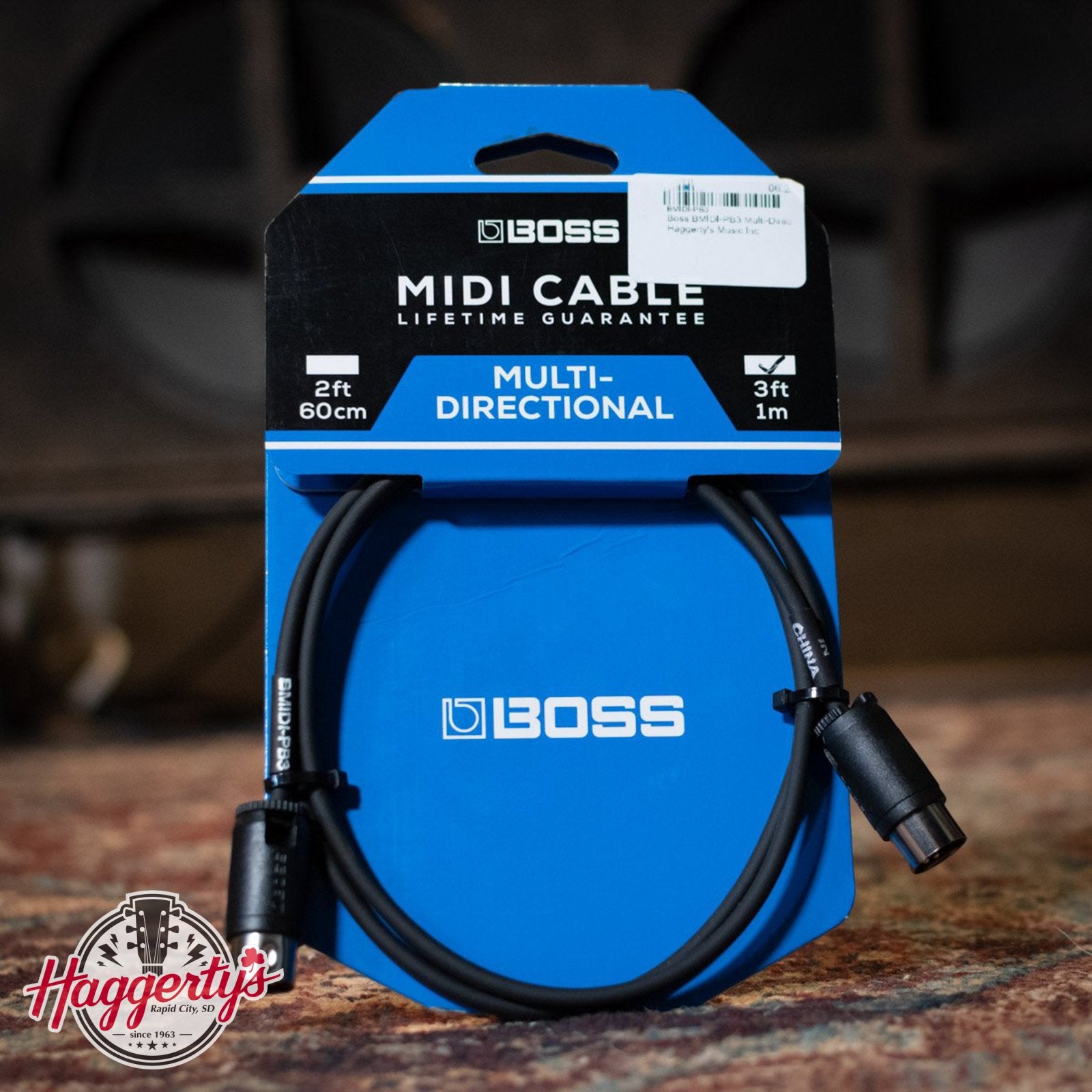 Boss BMIDI-PB3 Multi-Directional Midi Cable 3ft