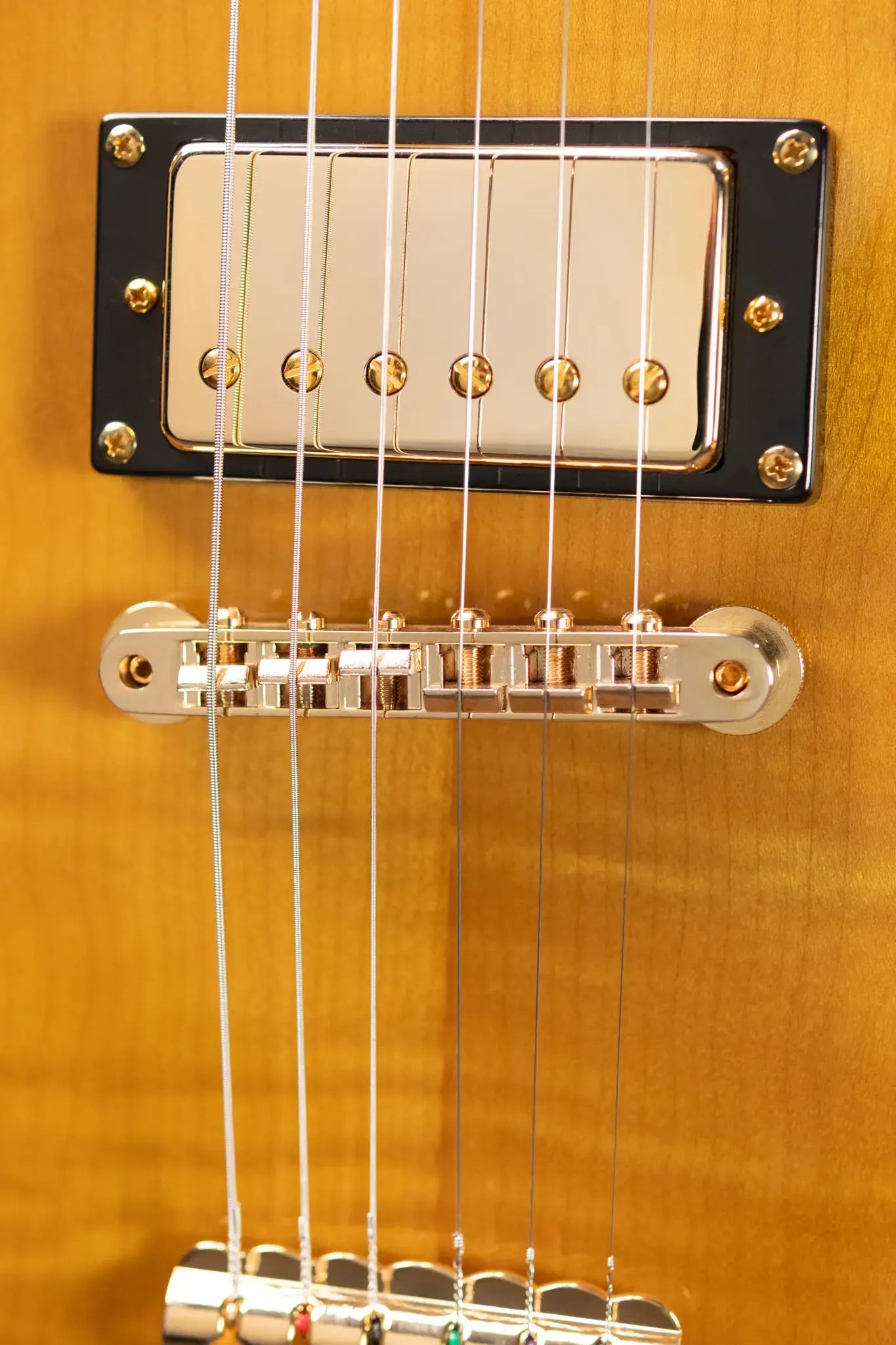 B&G Crossroads Little Sister Cutaway with Humbuckers Semi-Hollow Electric Guitar - Honey Burst with Private Stock Hardshell Case