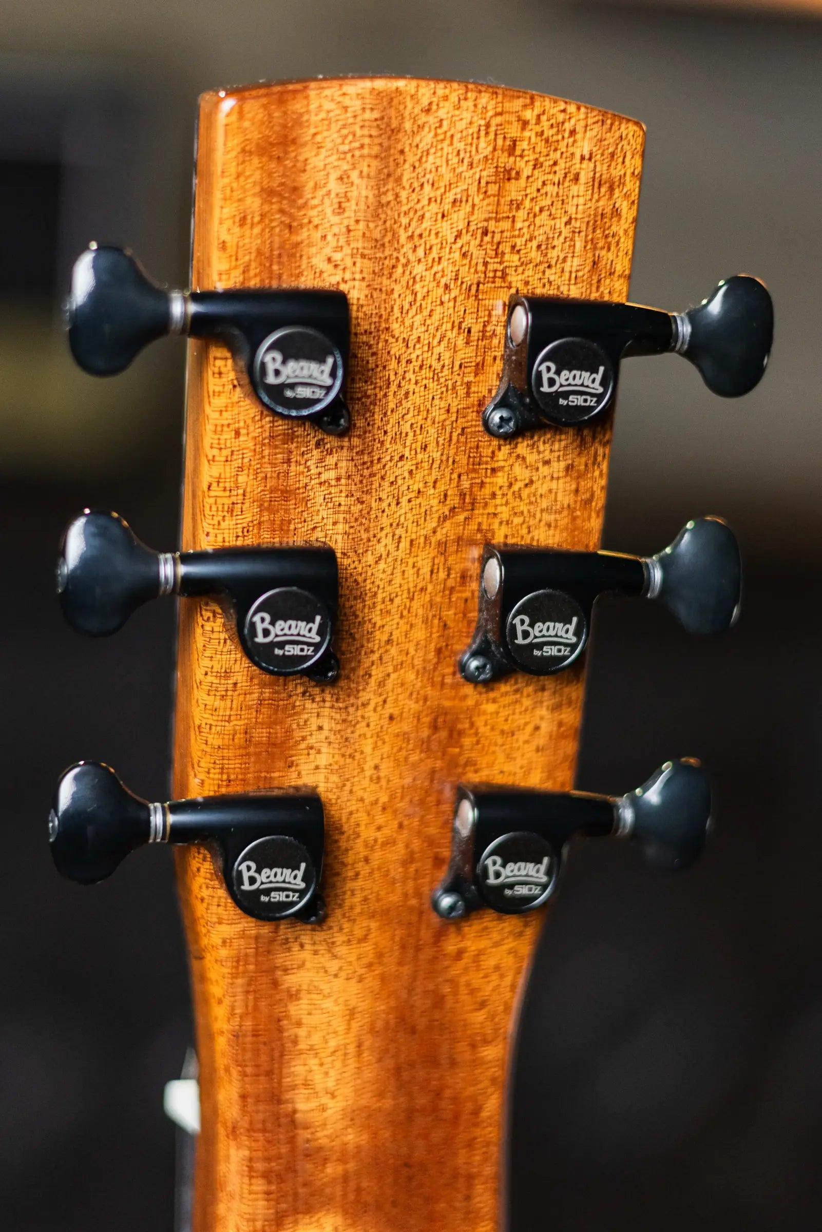 Beard Custom Legacy E Mango/Curly Maple Resonator - Black Ice with Hardshell Case