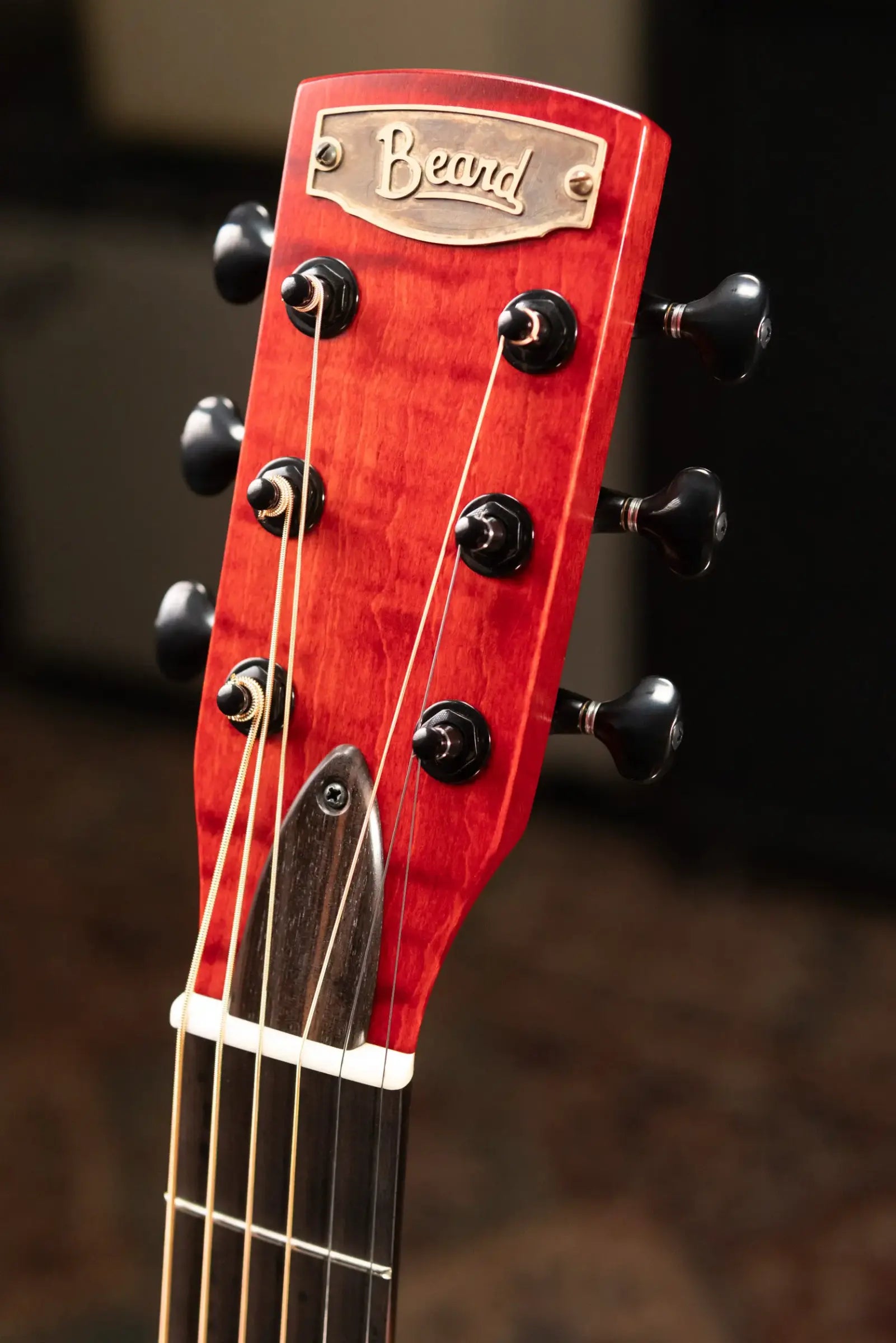 Beard Trailhead E RN Acoustic/Electric Resonator - Scarlet Satin with Hardshell Case