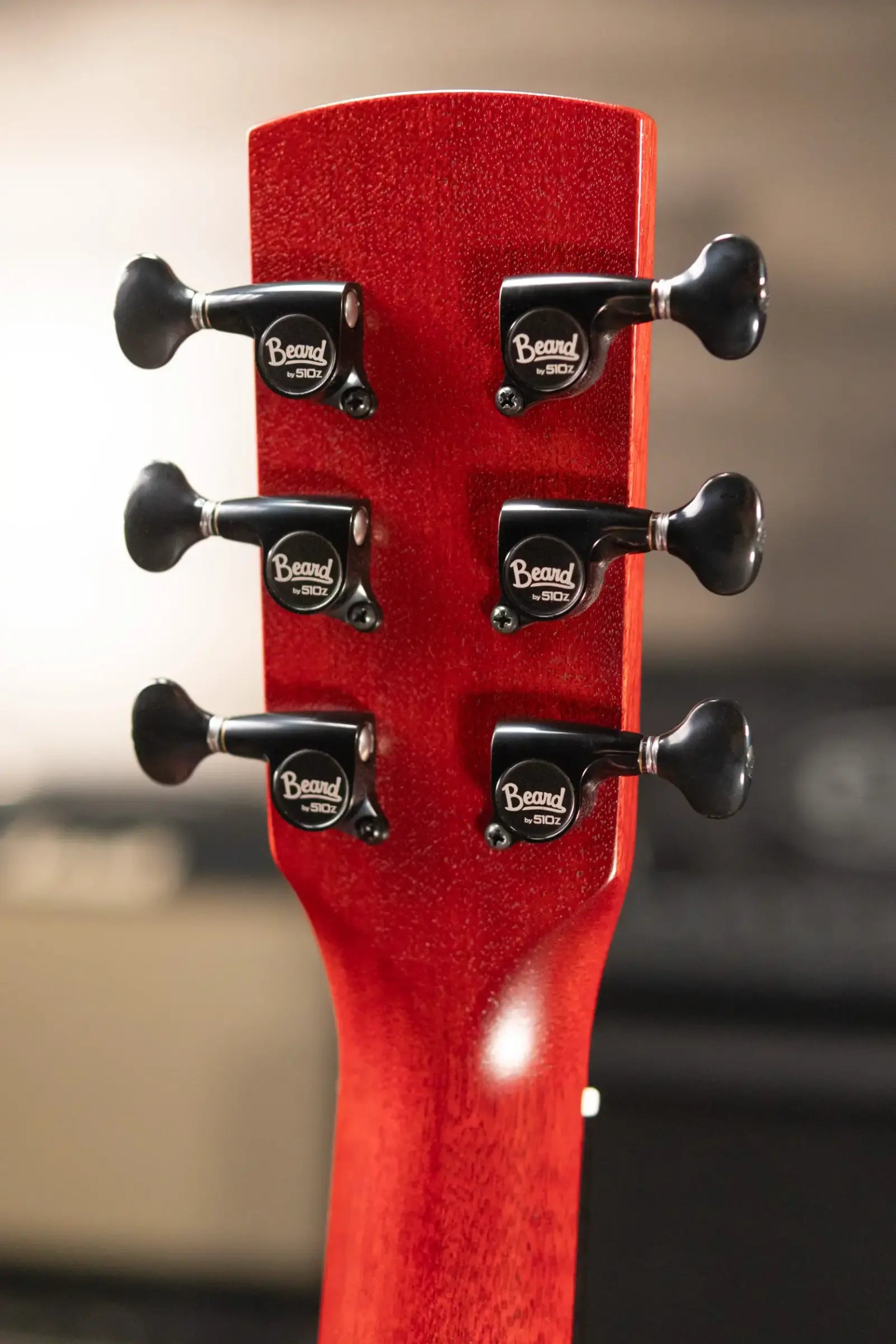 Beard Trailhead E RN Acoustic/Electric Resonator - Scarlet Satin with Hardshell Case