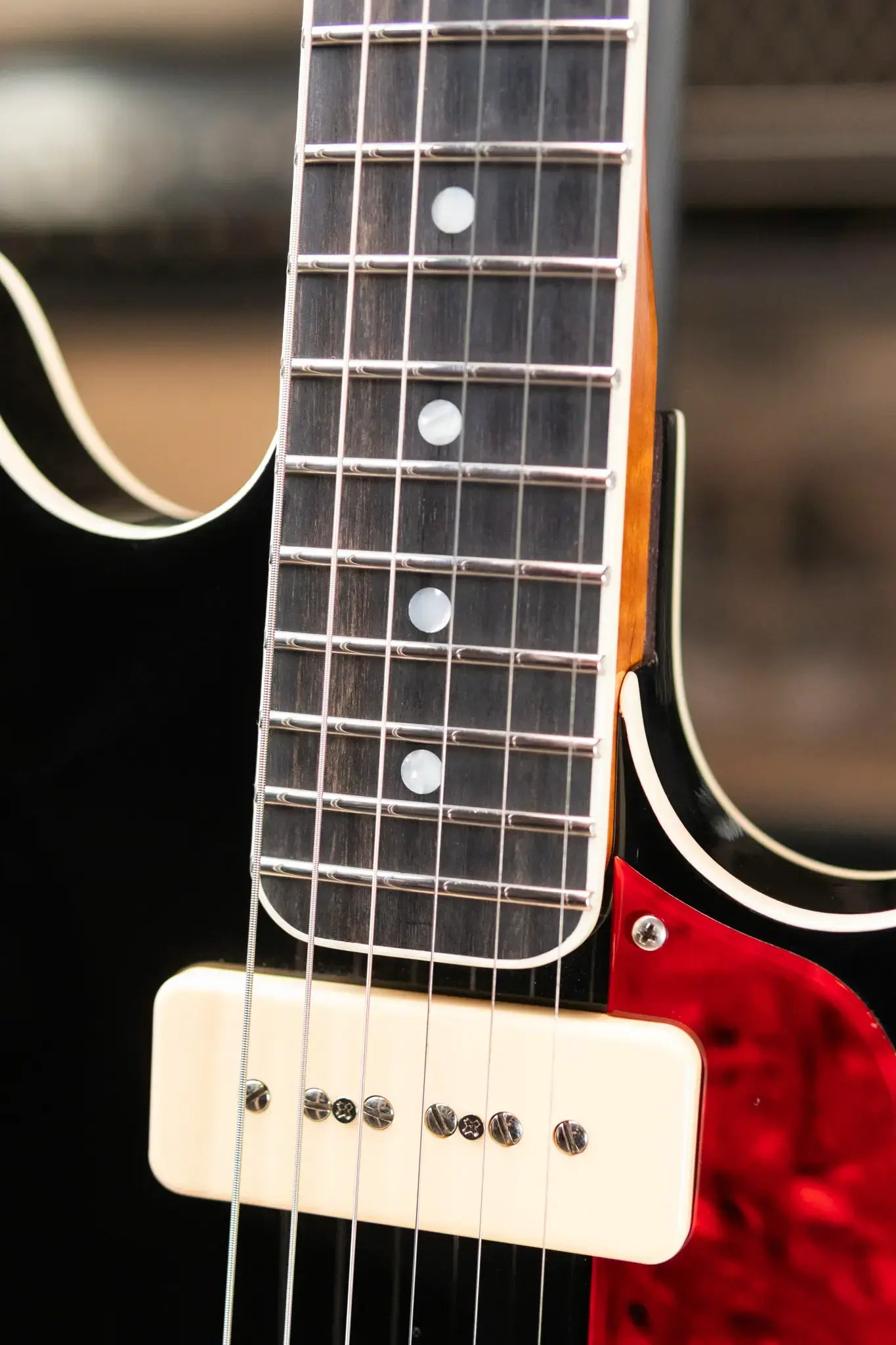 BilT Volare Custom Semi-Hollowbody Electric Guitar - Black with Hardshell Case - Used