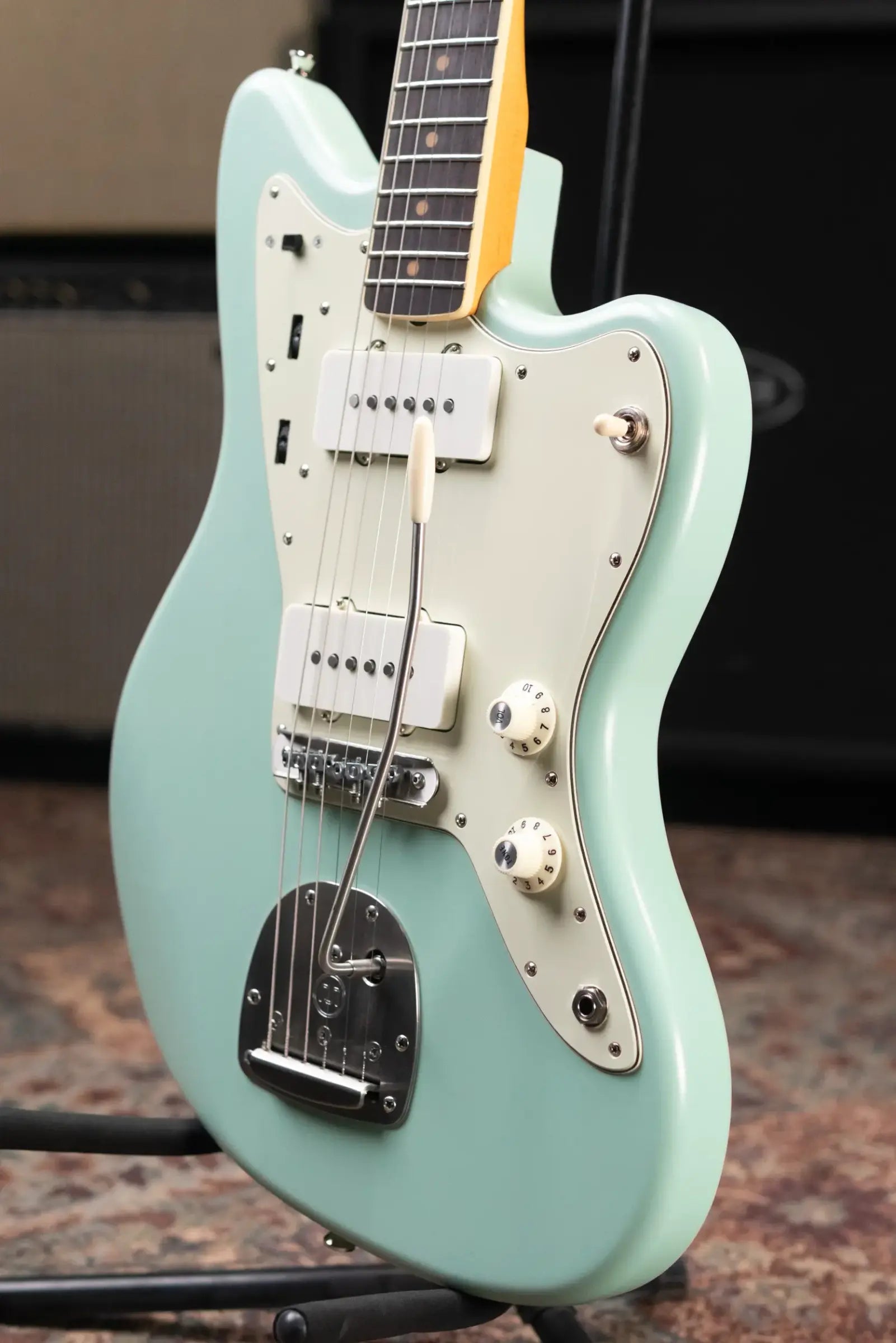 Black Bobbin Custom JM Electric Guitar Surf Green with Mono Gig Bag - Used