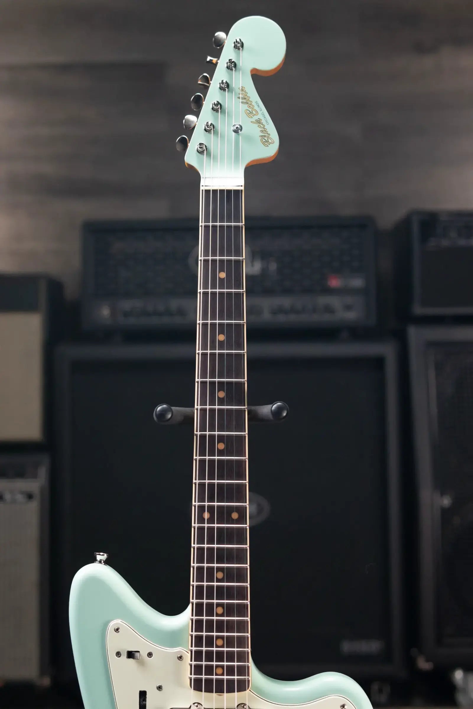 Black Bobbin Custom JM Electric Guitar Surf Green with Mono Gig Bag - Used