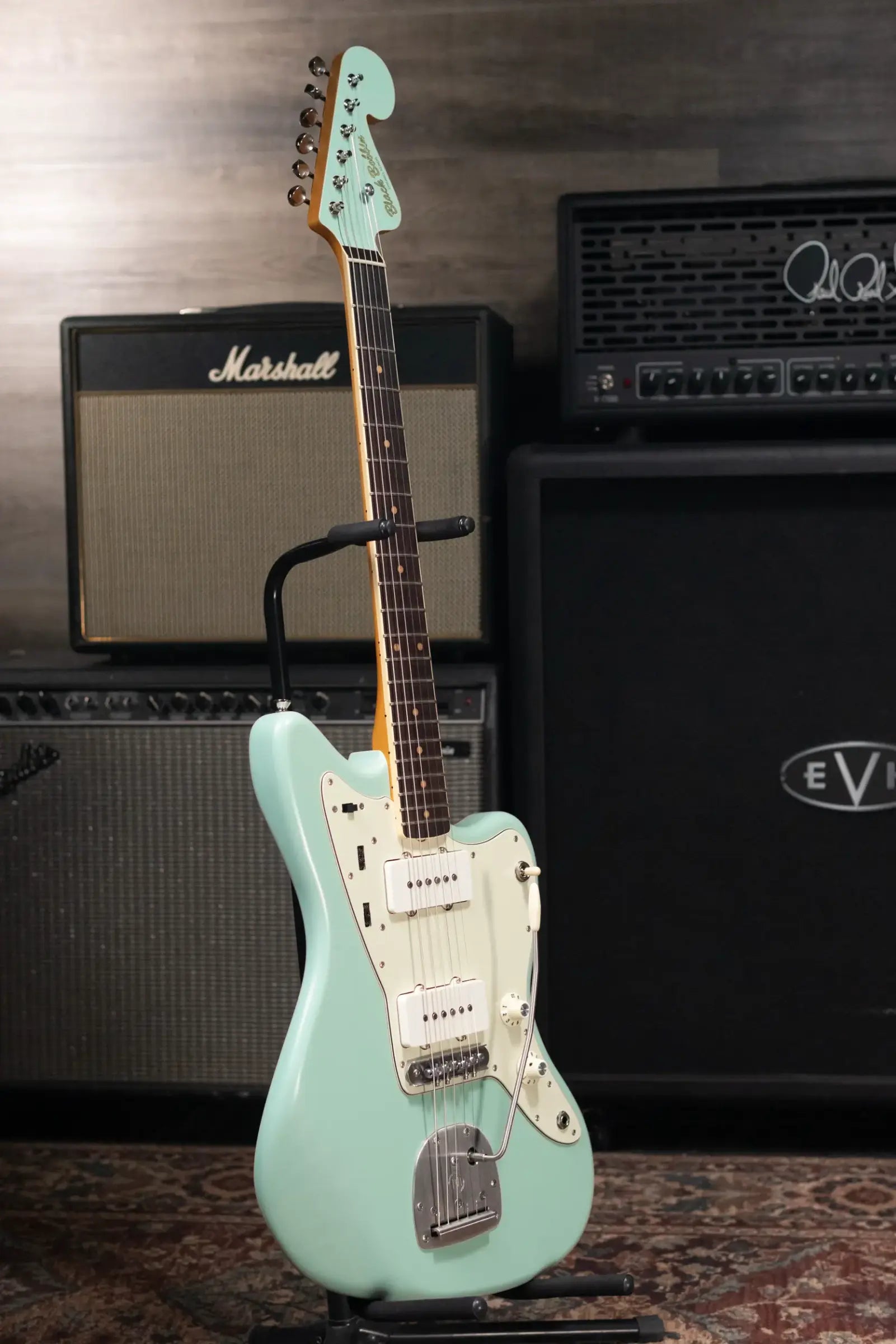 Black Bobbin Custom JM Electric Guitar Surf Green with Mono Gig Bag - Used