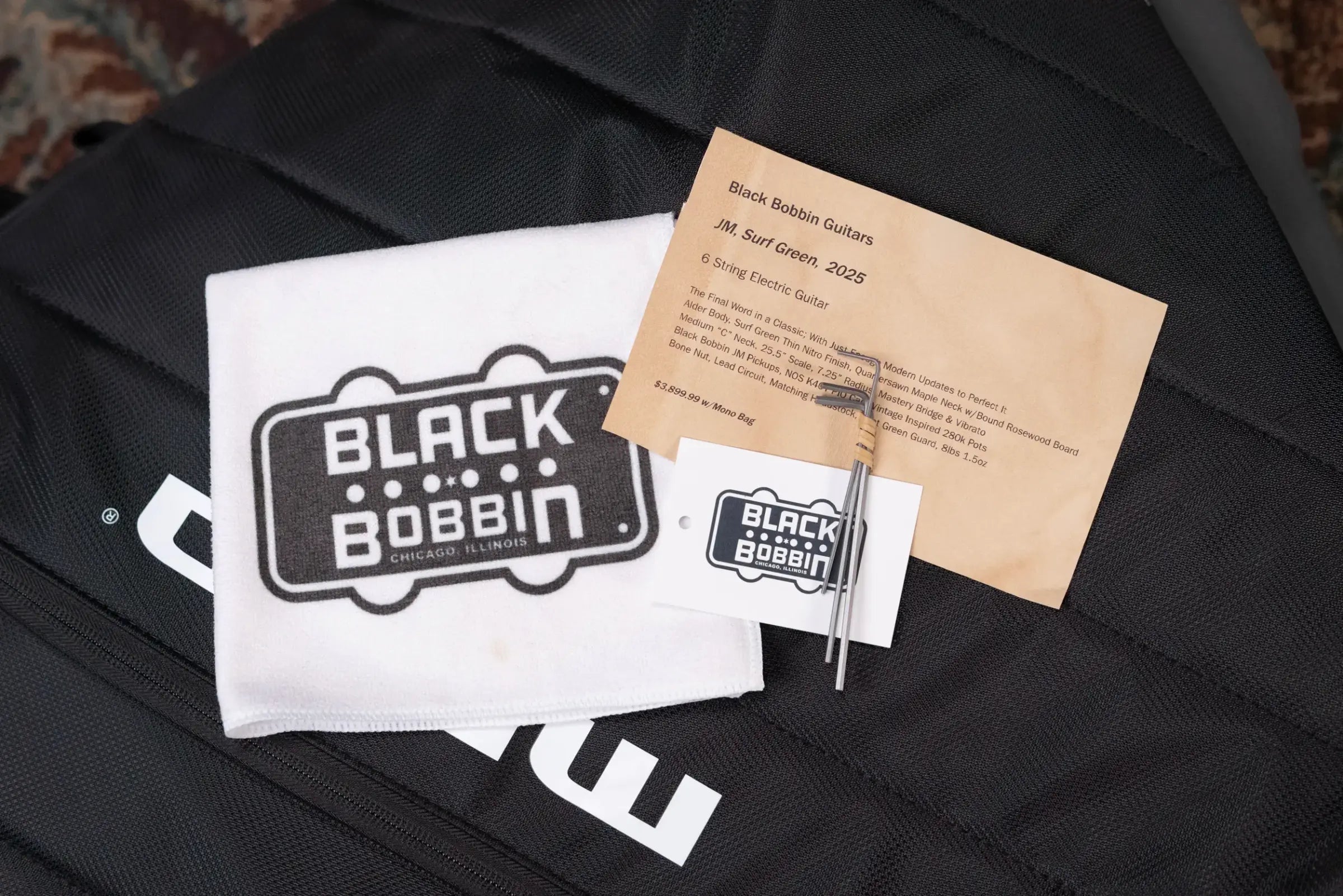 Black Bobbin Custom JM Electric Guitar Surf Green with Mono Gig Bag - Used