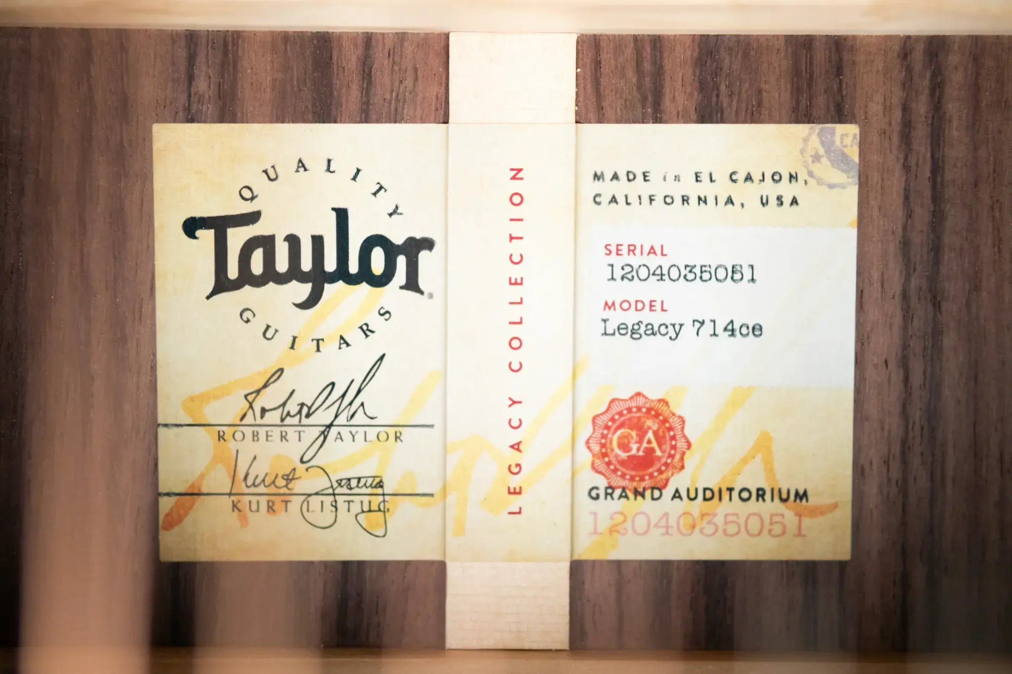 Taylor Legacy 714ce Grand Auditorium Acoustic/Electric Guitar with Hardshell Case