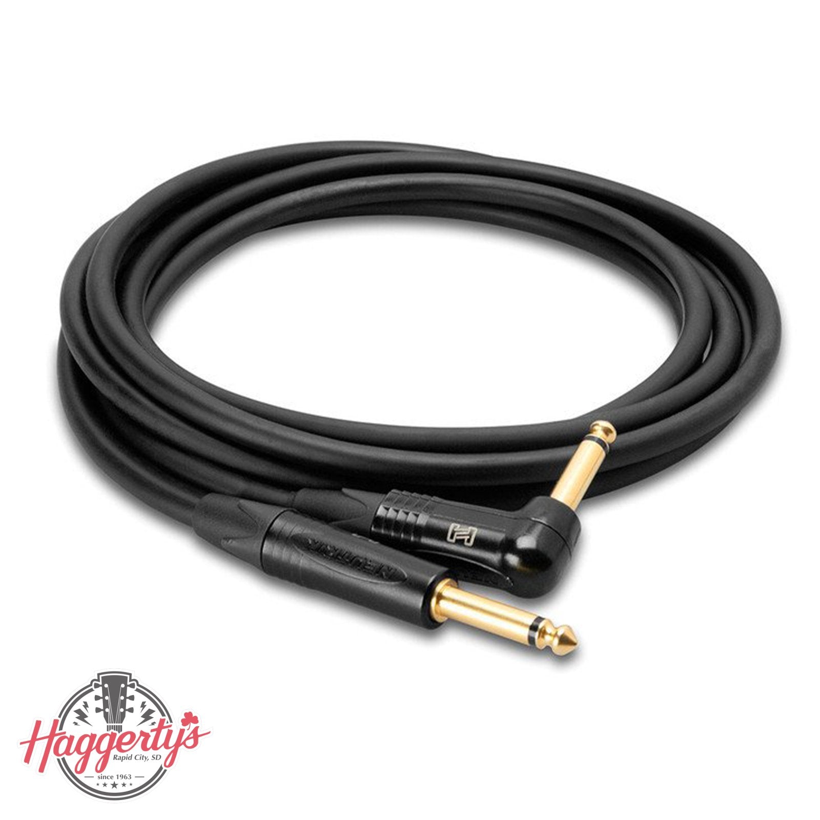 Hosa CGK-025R Edge Guitar Cable Neutrik Straight to Right-angle 25 ft