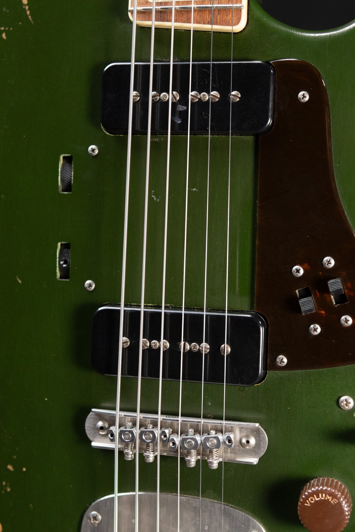 Castedosa #37 Conchers Baritone with La Raza Octave Fuzz Circuit - Aged Cadillac Green Metallic with Hardshell Case - Used
