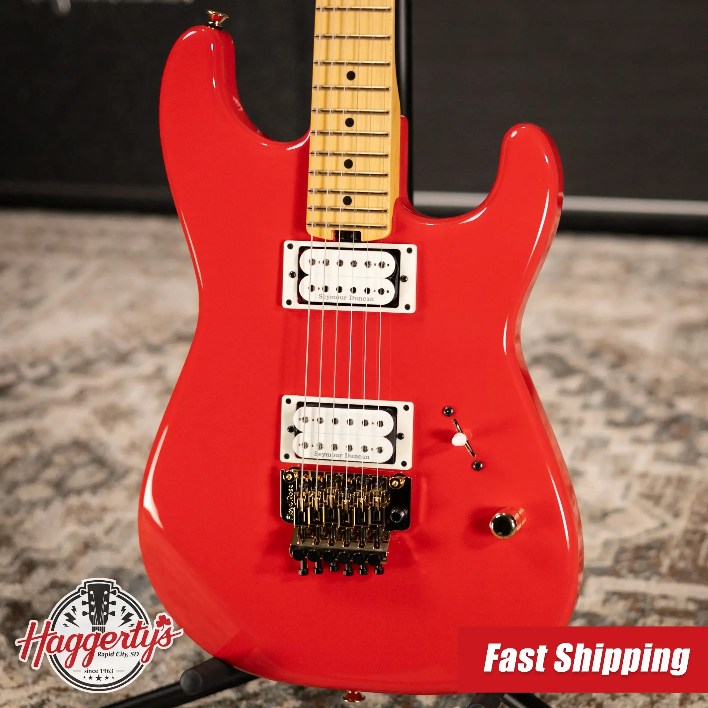 Charvel American Neo-Classic San Dimas Style 1 SD1 HH FR MPL Electric Guitar - Racing Red with Gig Bag