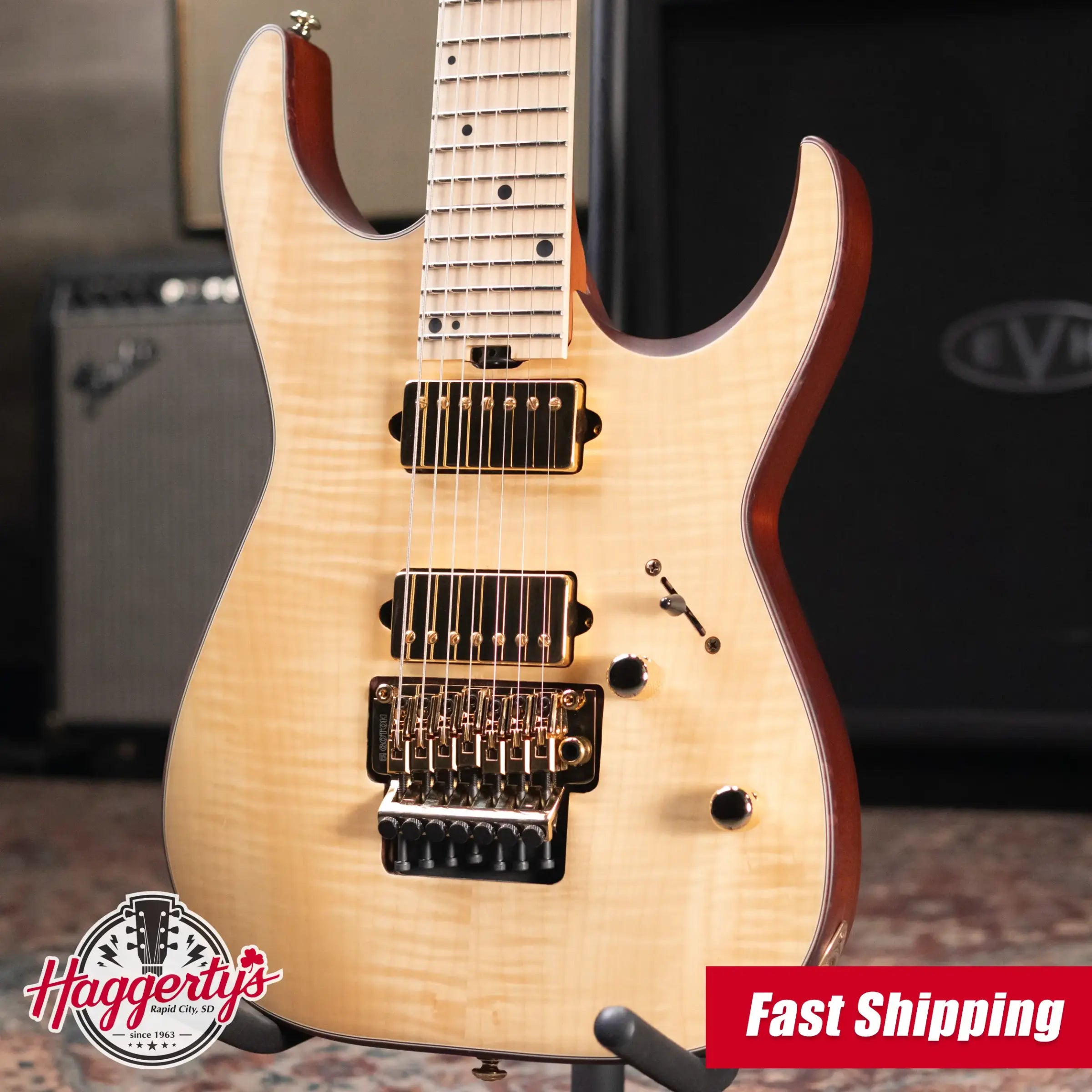 Charvel Angel Vivaldi Signature Pro-Mod DK24 GT7 HH, Maple Fingerboard, Nova-7 Electric Guitar - Natural with Gig Bag