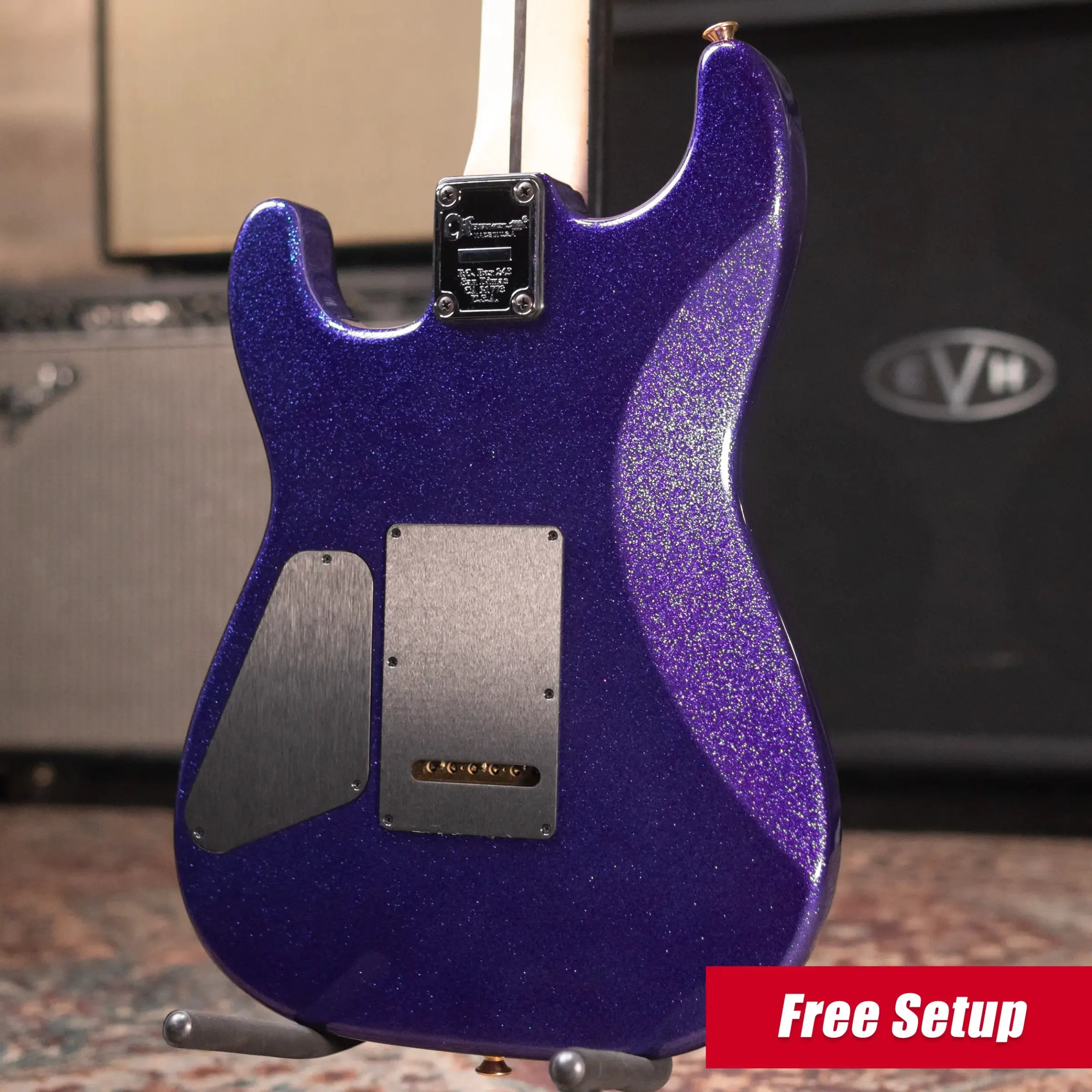 Charvel Custom Shop SD 2H CT Electric Guitar - Purple Sparkle with Hardshell Case