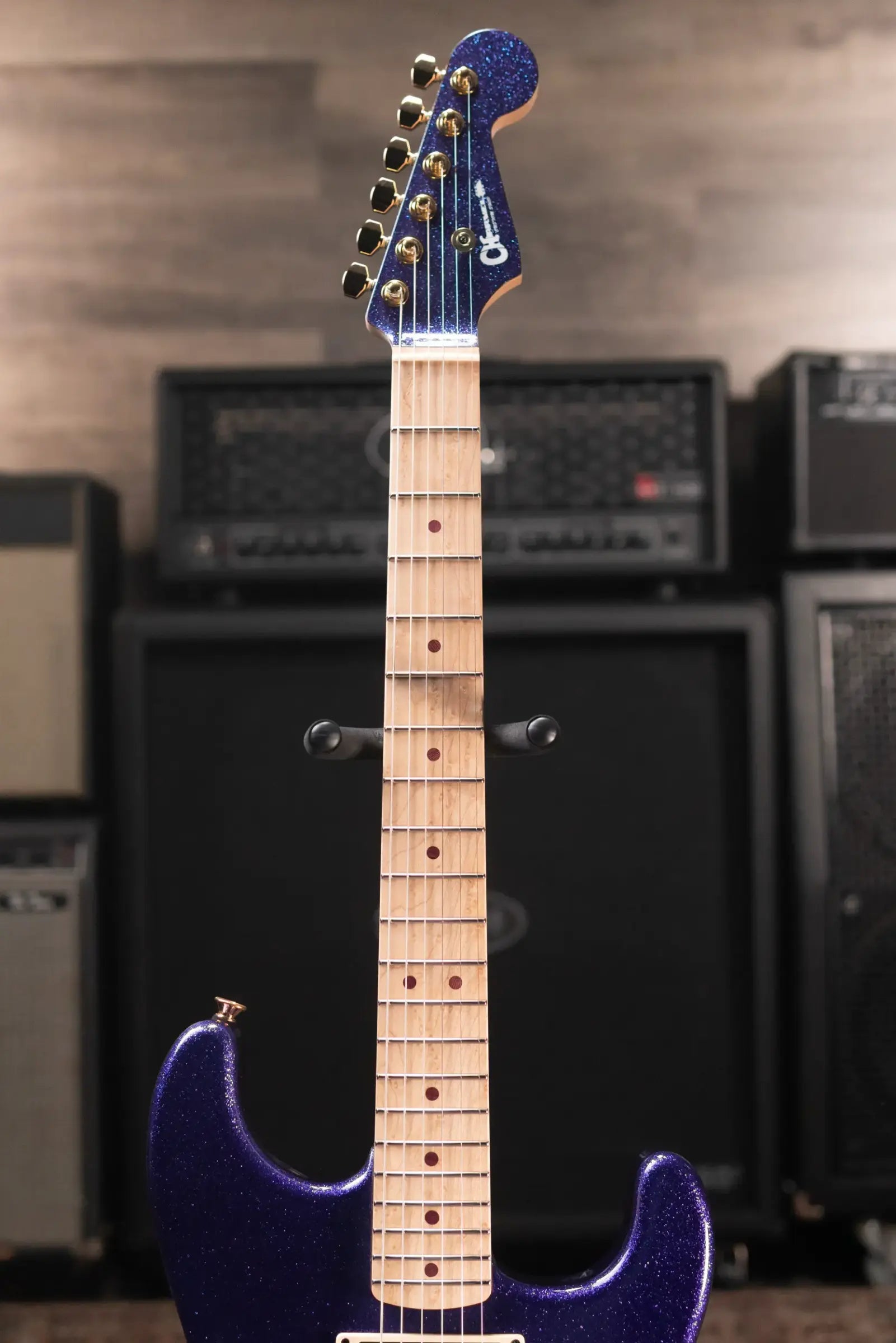 Charvel Custom Shop SD 2H CT Electric Guitar - Purple Sparkle with Hardshell Case