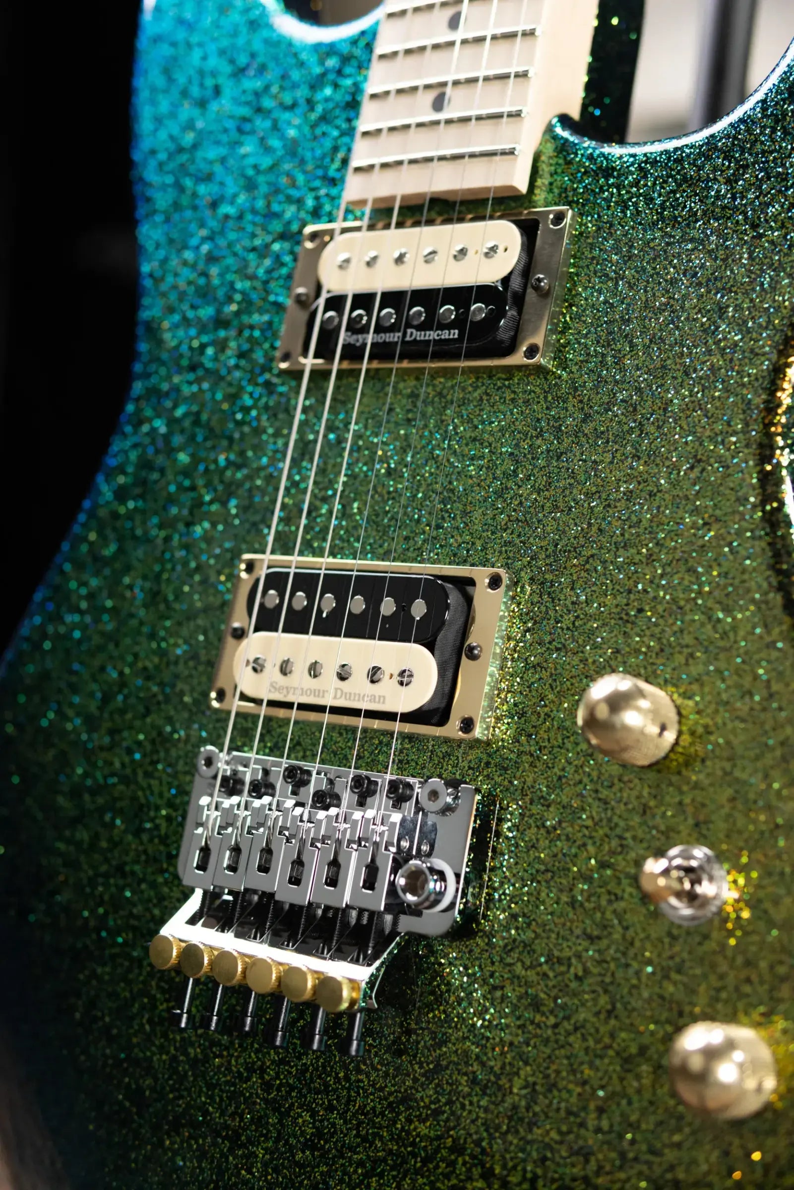 Charvel Custom Shop San Dimas Special Edition 2H FR Electric Guitar - Scarab Sparkle with Hardshell Case