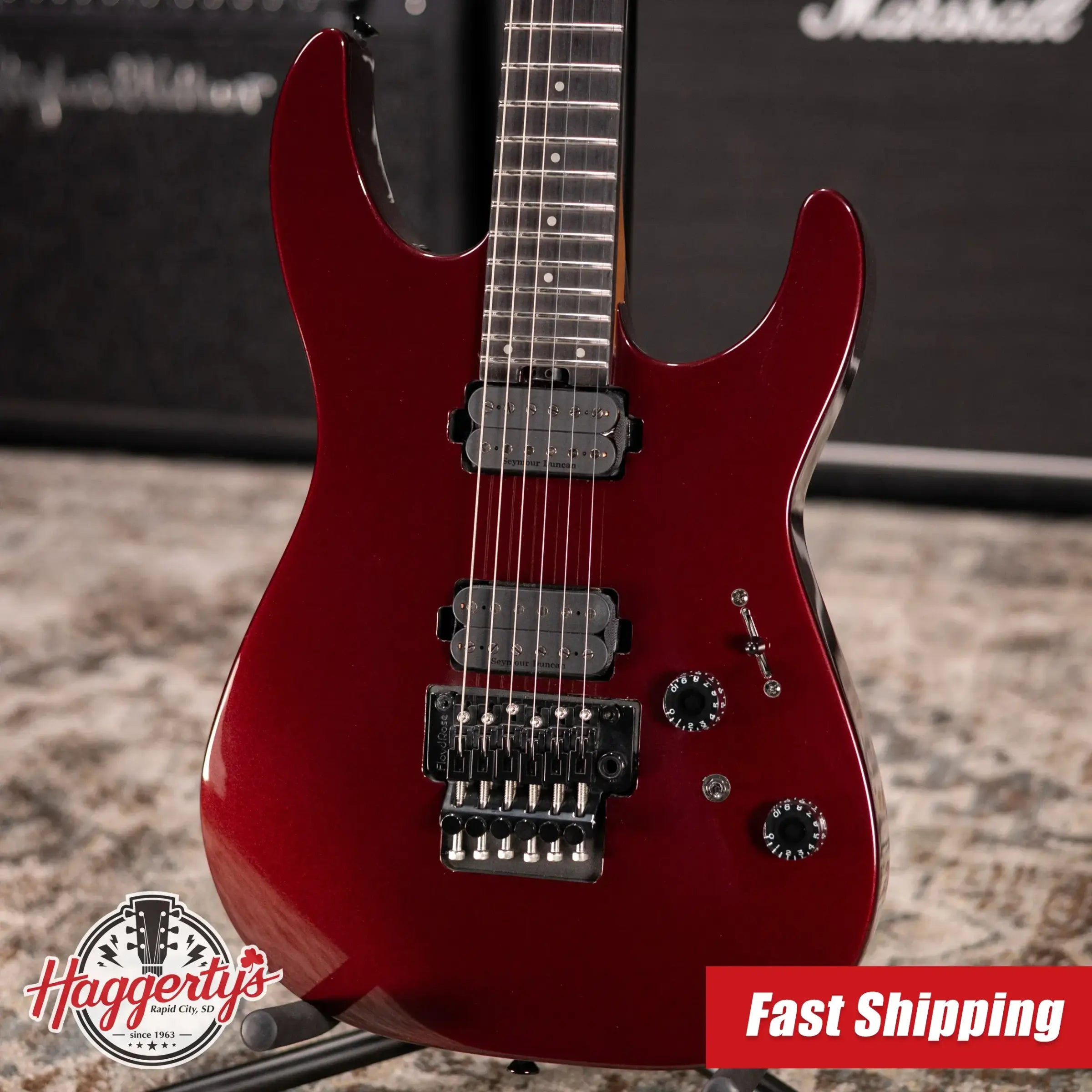 Charvel Pro-Mod Plus Dinky DK24 HH FR EB Electric Guitar - Crimson Eclipse with Gig Bag