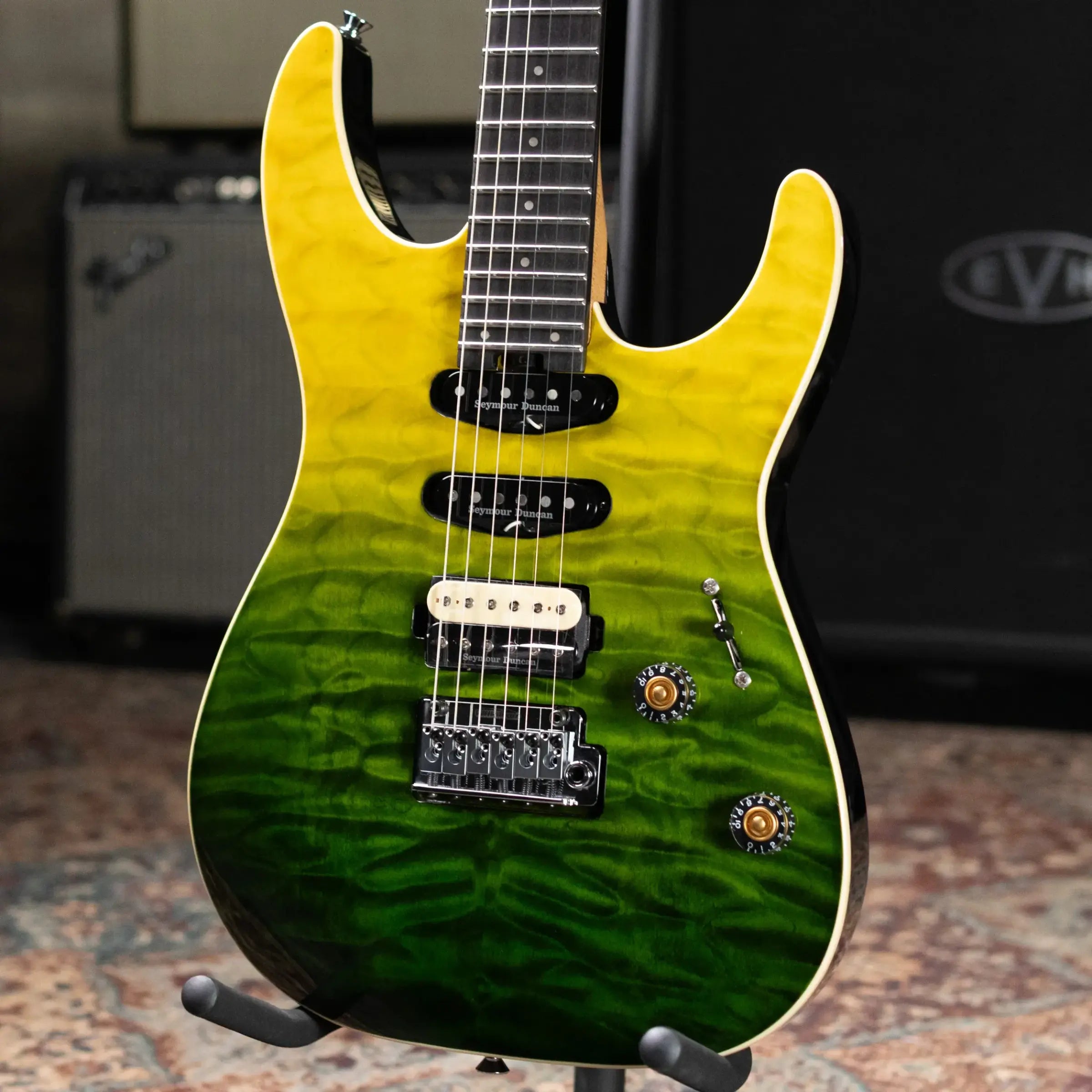 Charvel Pro-Mod Plus Dinky DK24 HSS 2PT QM Electric Guitar - Zombie Fade with Gig Bag