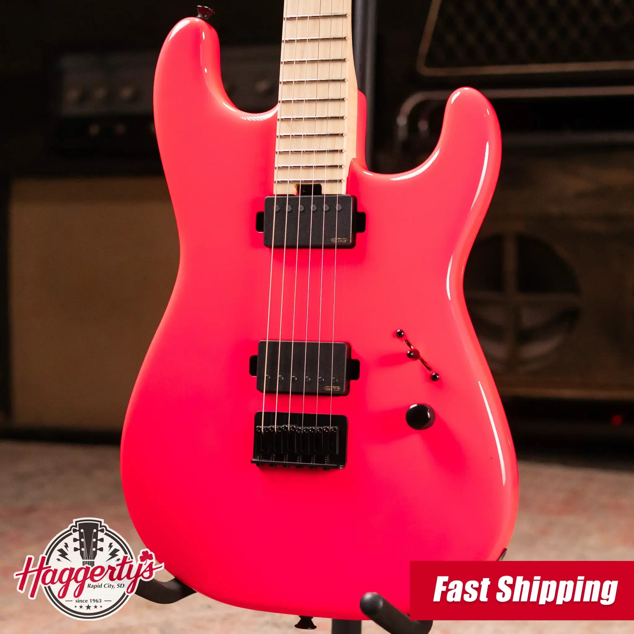 Charvel Sean Long Signature Pro-Mod San Dimas® Style 1 HH HT M Electric Guitar - Neon Pink