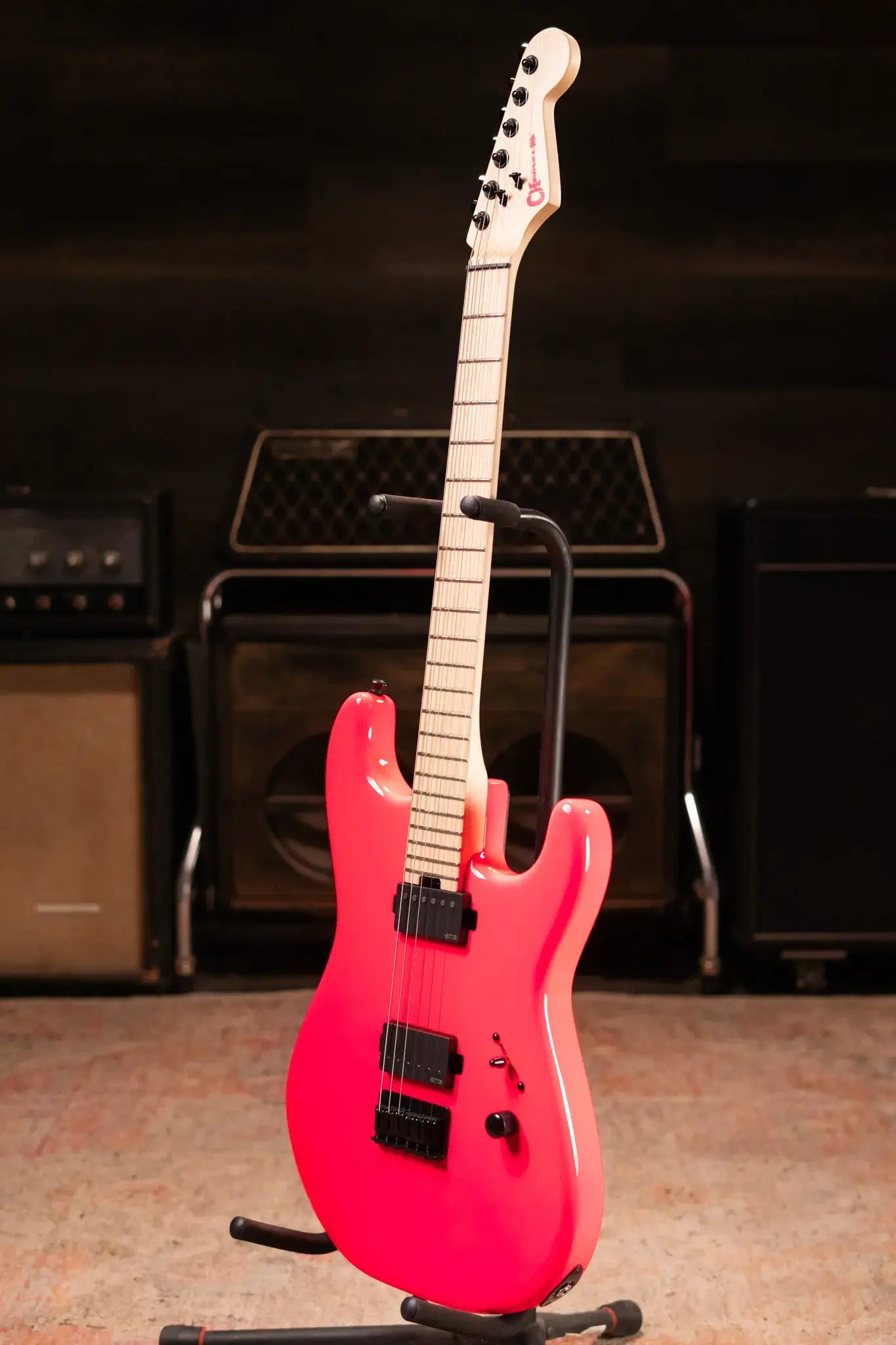 Charvel Sean Long Signature Pro-Mod San Dimas® Style 1 HH HT M Electric Guitar - Neon Pink